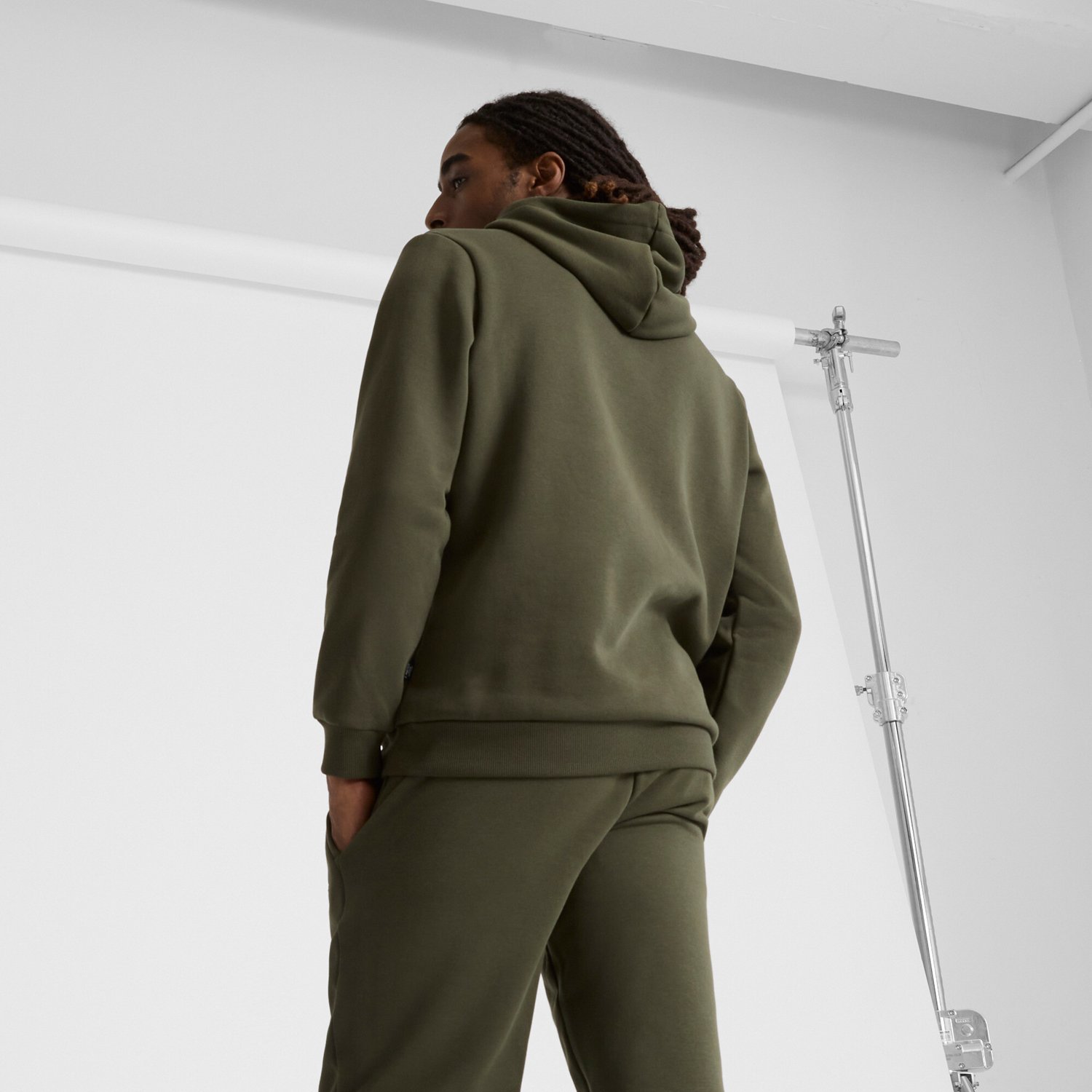 PUMA Men's Essential+ Embroidery Logo Fleece Hoodie - view number 3