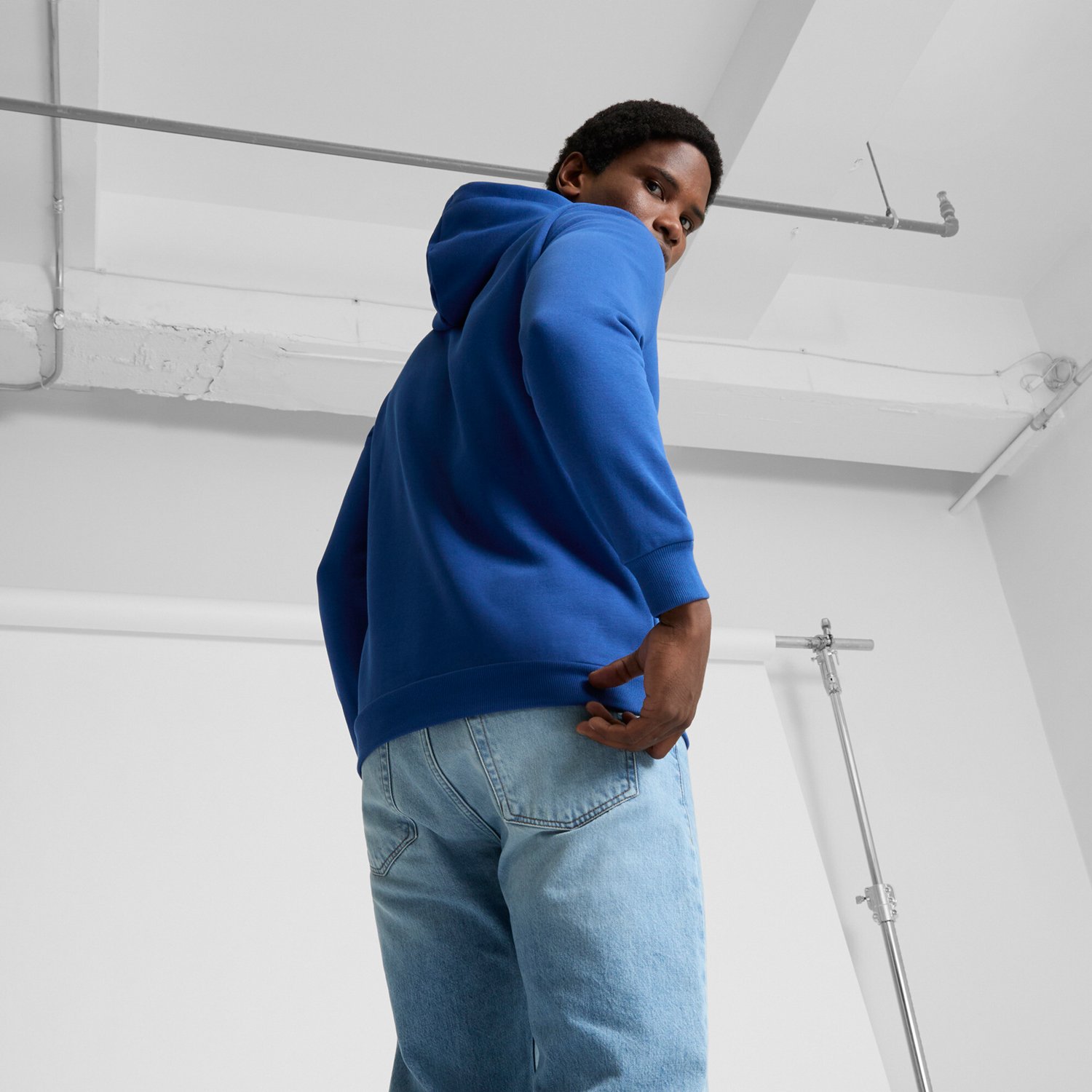 PUMA Men's Essential+ Embroidery Logo Fleece Hoodie - view number 3