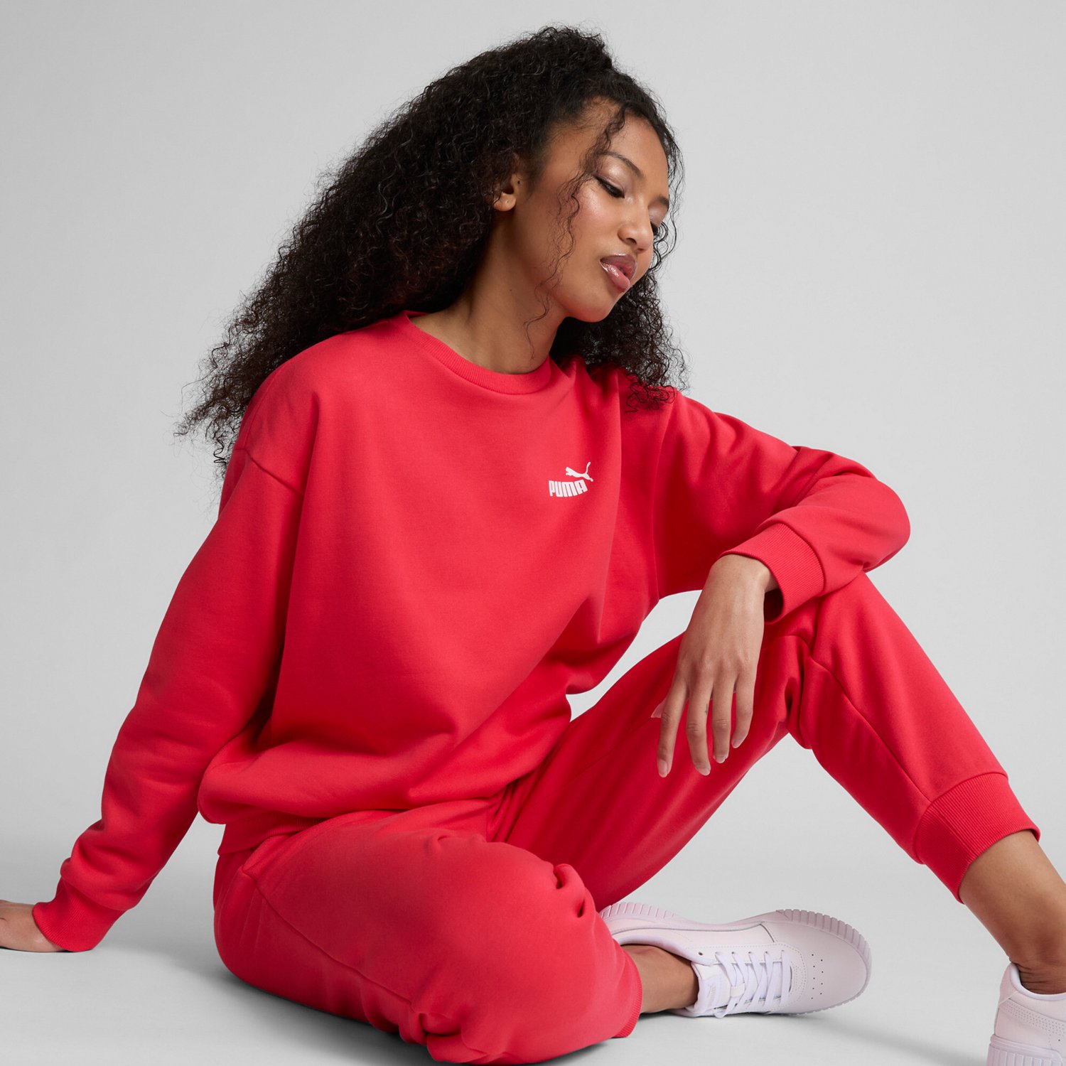 Puma Women's Essentials Relaxed Small Logo Crew Sweatshirt