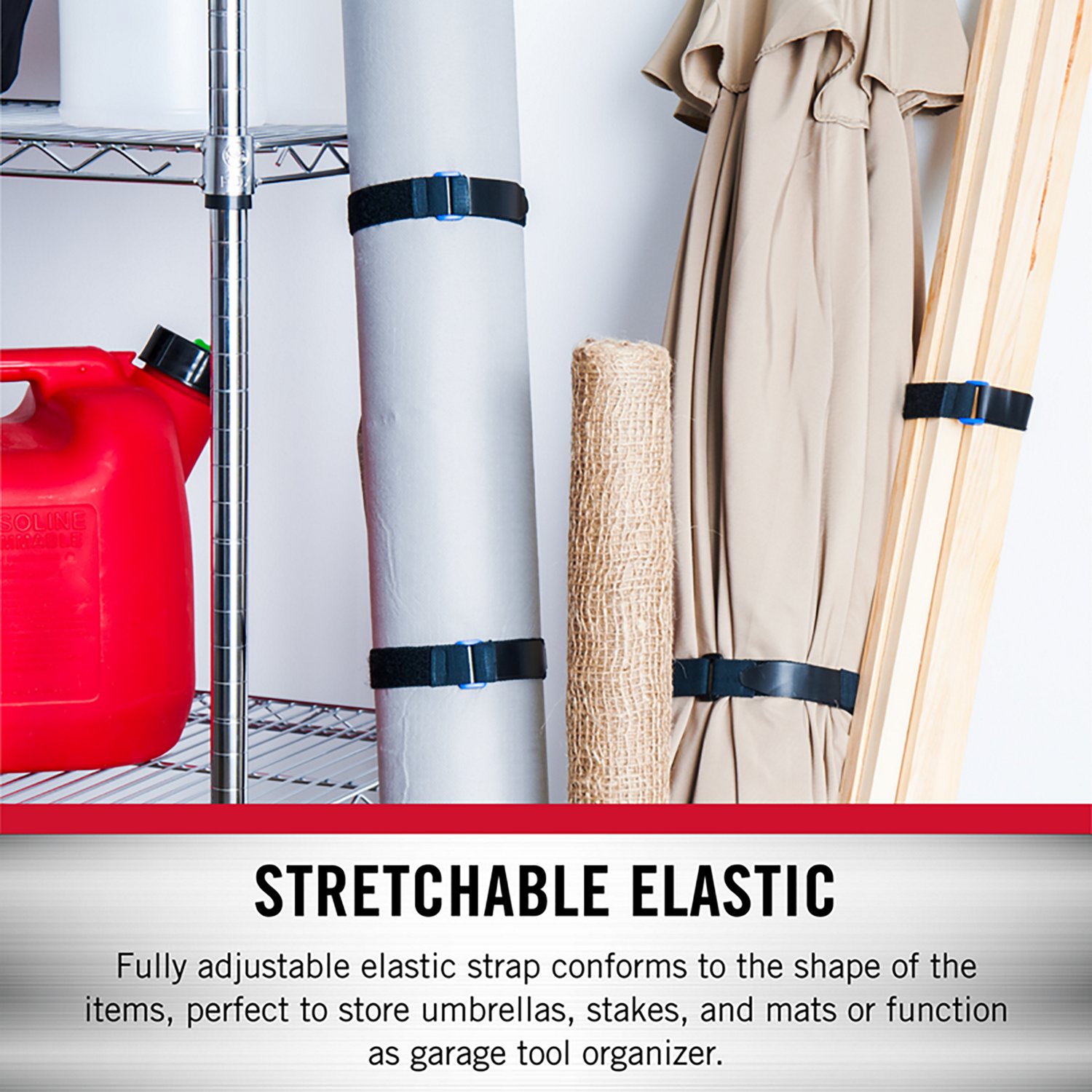 VELCRO Elastic 30 in x 1 in Cinch Straps 2-Pack                                                                                  - view number 3
