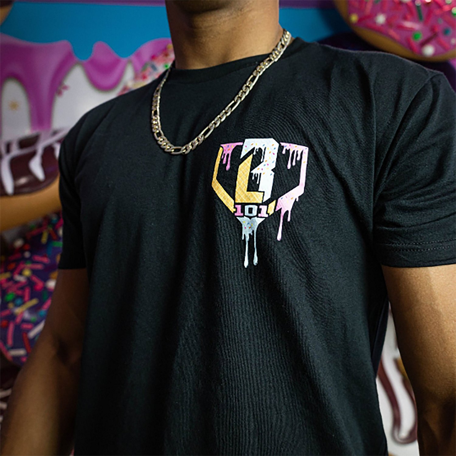 Baseball Lifestyle 101 Adult Ice Cream Graphic T-shirt                                                                           - view number 3