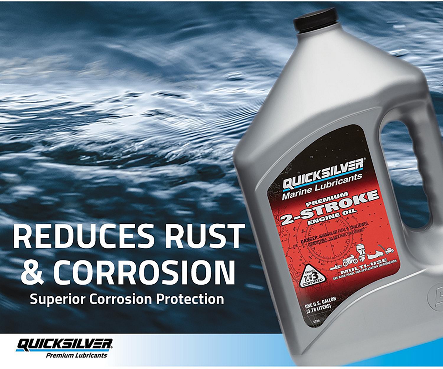 Quicksilver Premium 2-Stroke Engine Oil - 1 Pint                                                                                 - view number 3