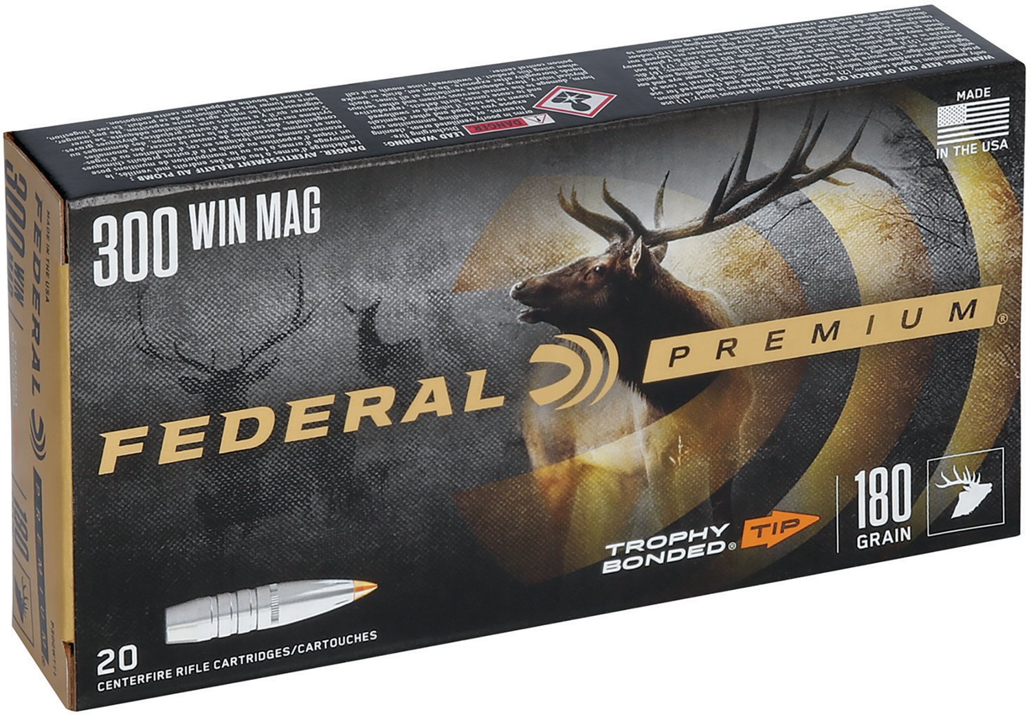 Federal Premium Vital-Shok .300 Win Magnum 180-Grain Trophy Bonded Tip Centerfire Rifle Ammunition - view number 2