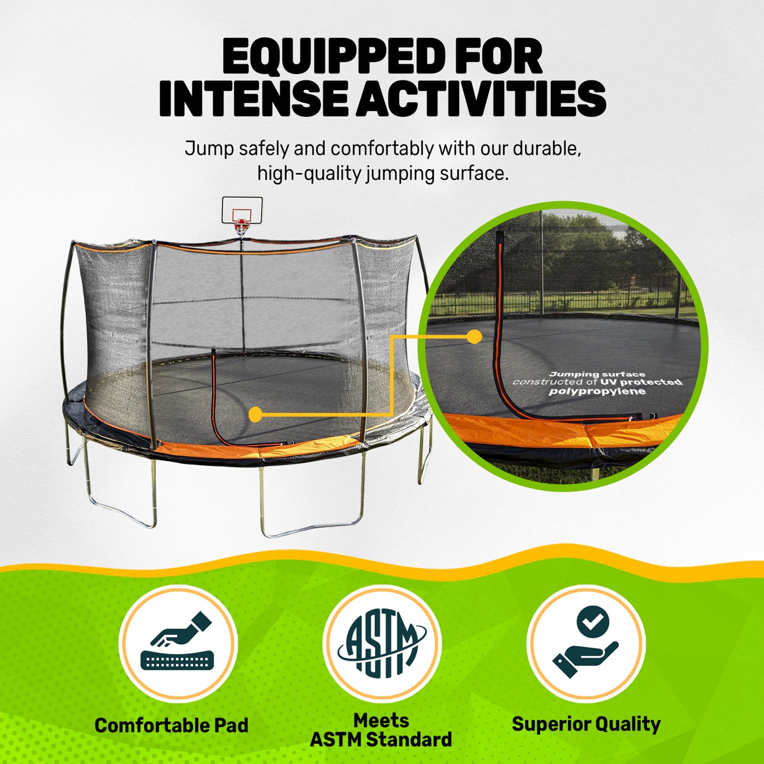 JumpKing 15 ft Trampoline with Basketball Hoop                                                                                   - view number 5