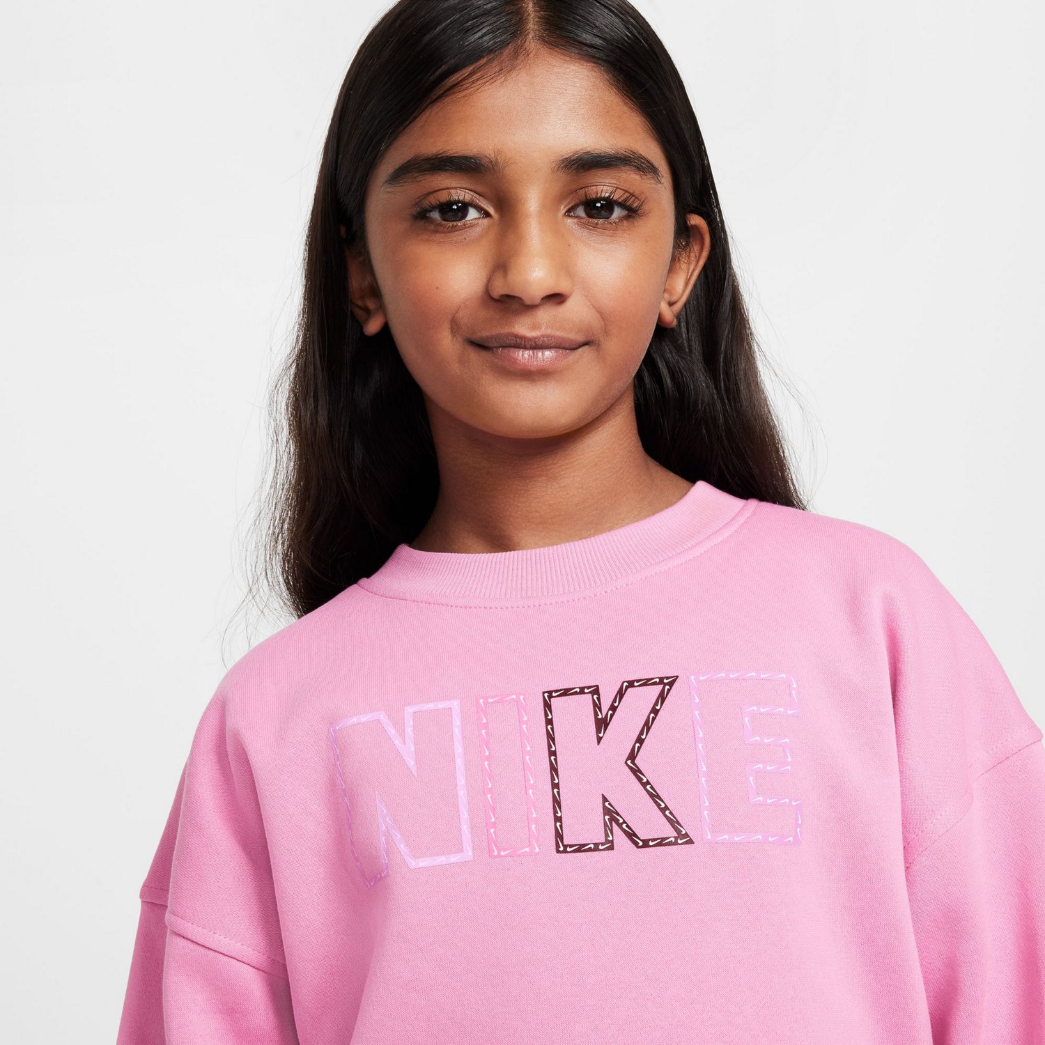 Nike Sportswear Girl s Club Fleece Oversized Crew Neck Sweatshirt Academy