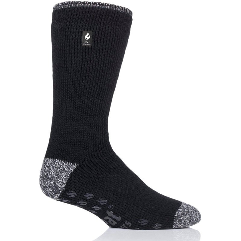 Heat Holders Men's Michael Solid Crew Slipper Sock - Black