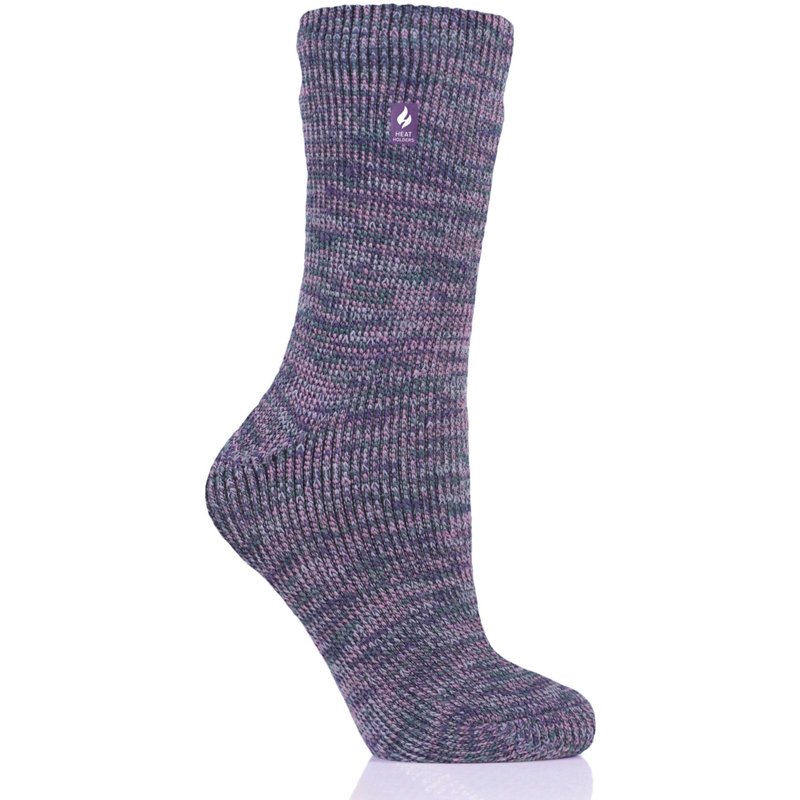 Heat Holders Wendy Twist Crew Socks - Purple