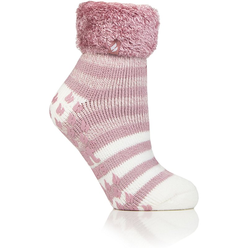 Heat Holders Aberfeldy Stripe Lounge Socks - Dusty Pink