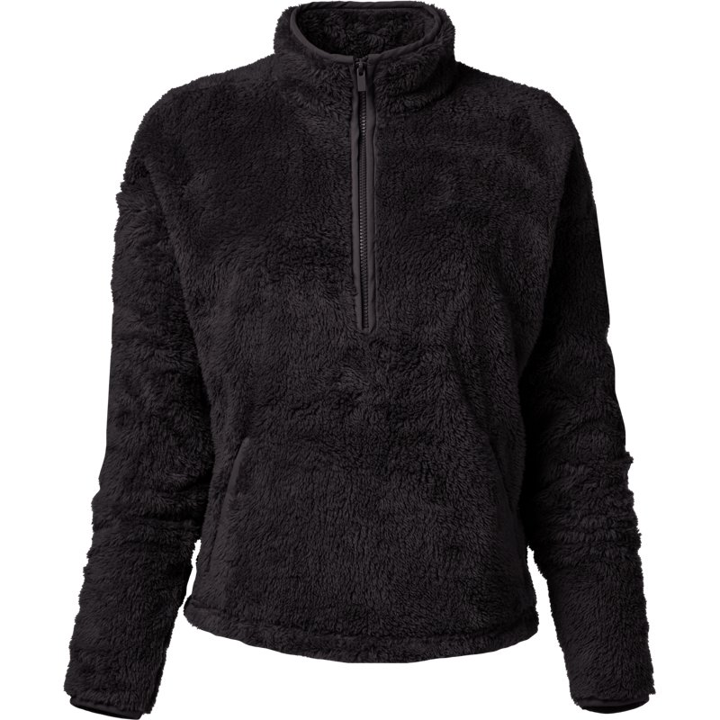 BCG Women's Cozy Fleece Half-Zip Top Caviar, Medium - Women's Athletic Fleece at Academy Sports