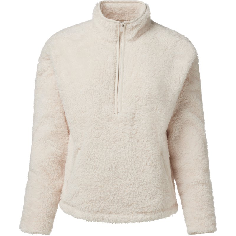 BCG Women's Cozy Fleece Half-Zip Top White Swan, Large - Women's Athletic Fleece at Academy Sports