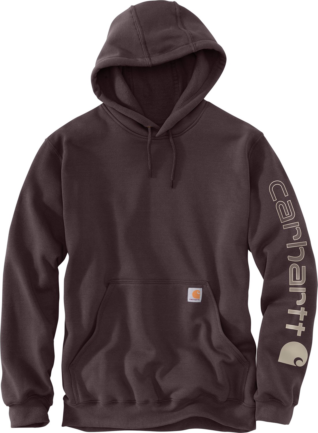 Carhartt Men's Loose Fit Midweight Signature Sleeve Logo Hooded Sweatshirt - view number 3