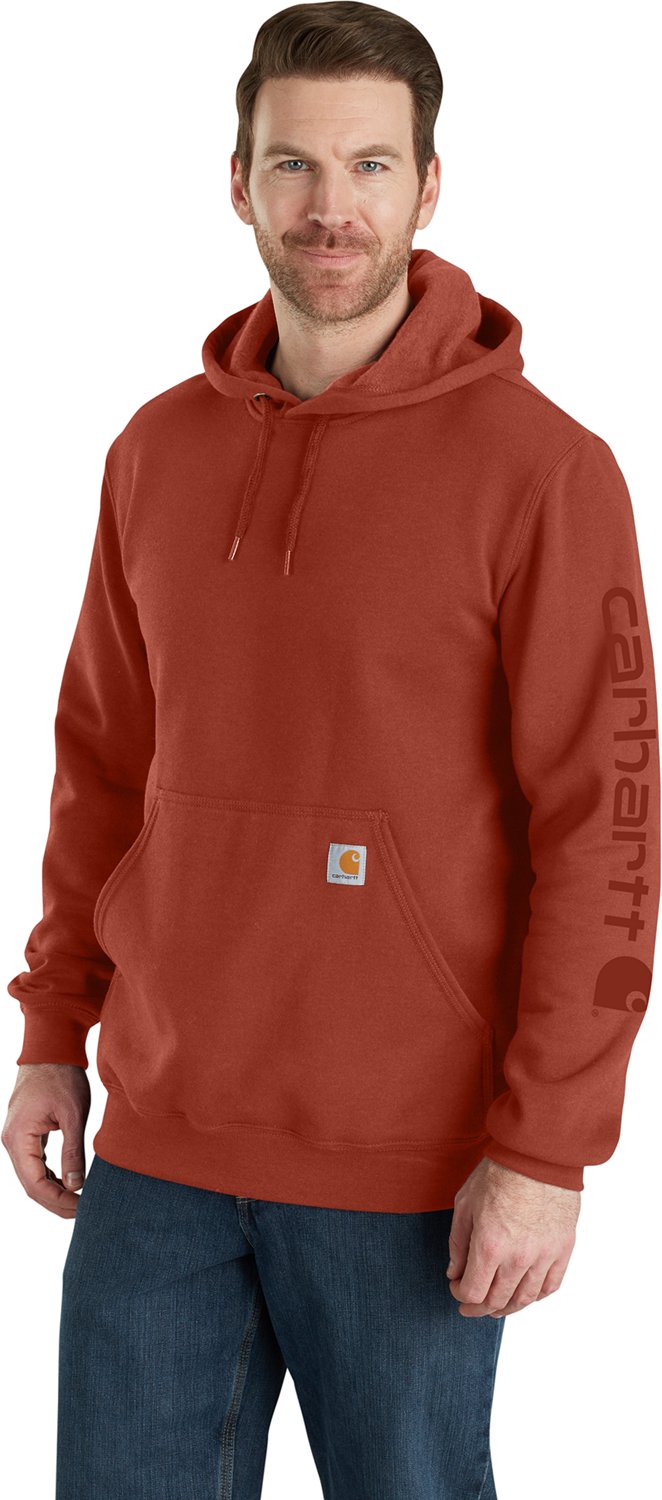 Carhartt Men's Midweight Signature Sleeve Logo Hooded Sweatshirt                                                                