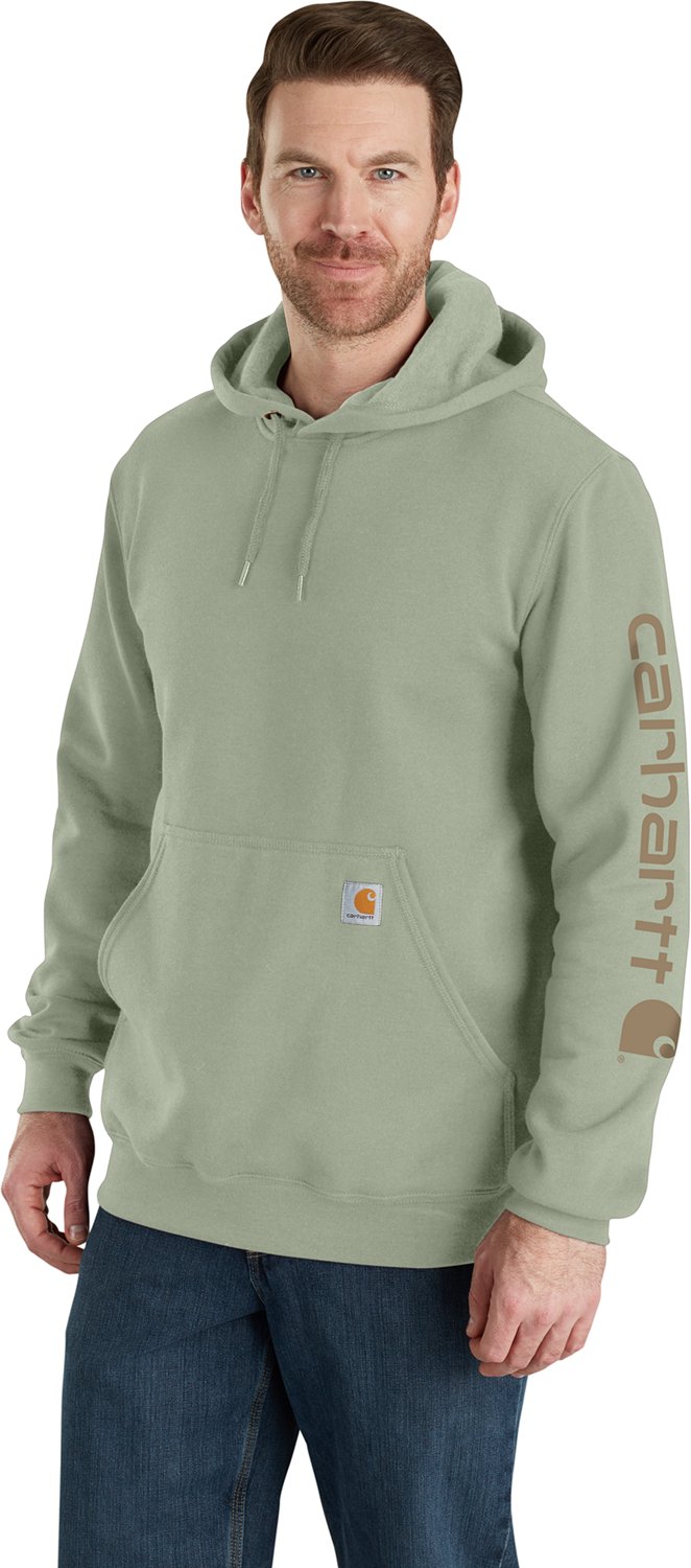 Carhartt Men's Loose Fit Midweight Signature Sleeve Logo Hooded Sweatshirt - view number 1
