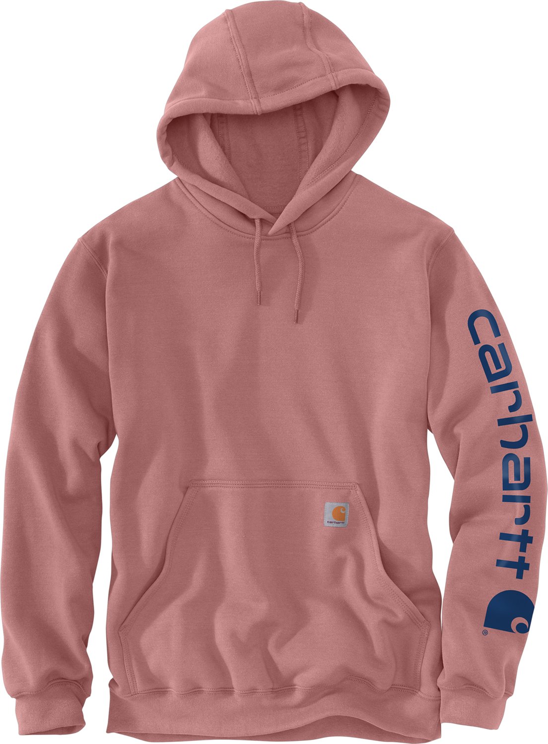 Carhartt Men's Loose Fit Midweight Signature Sleeve Logo Hooded Sweatshirt - view number 2