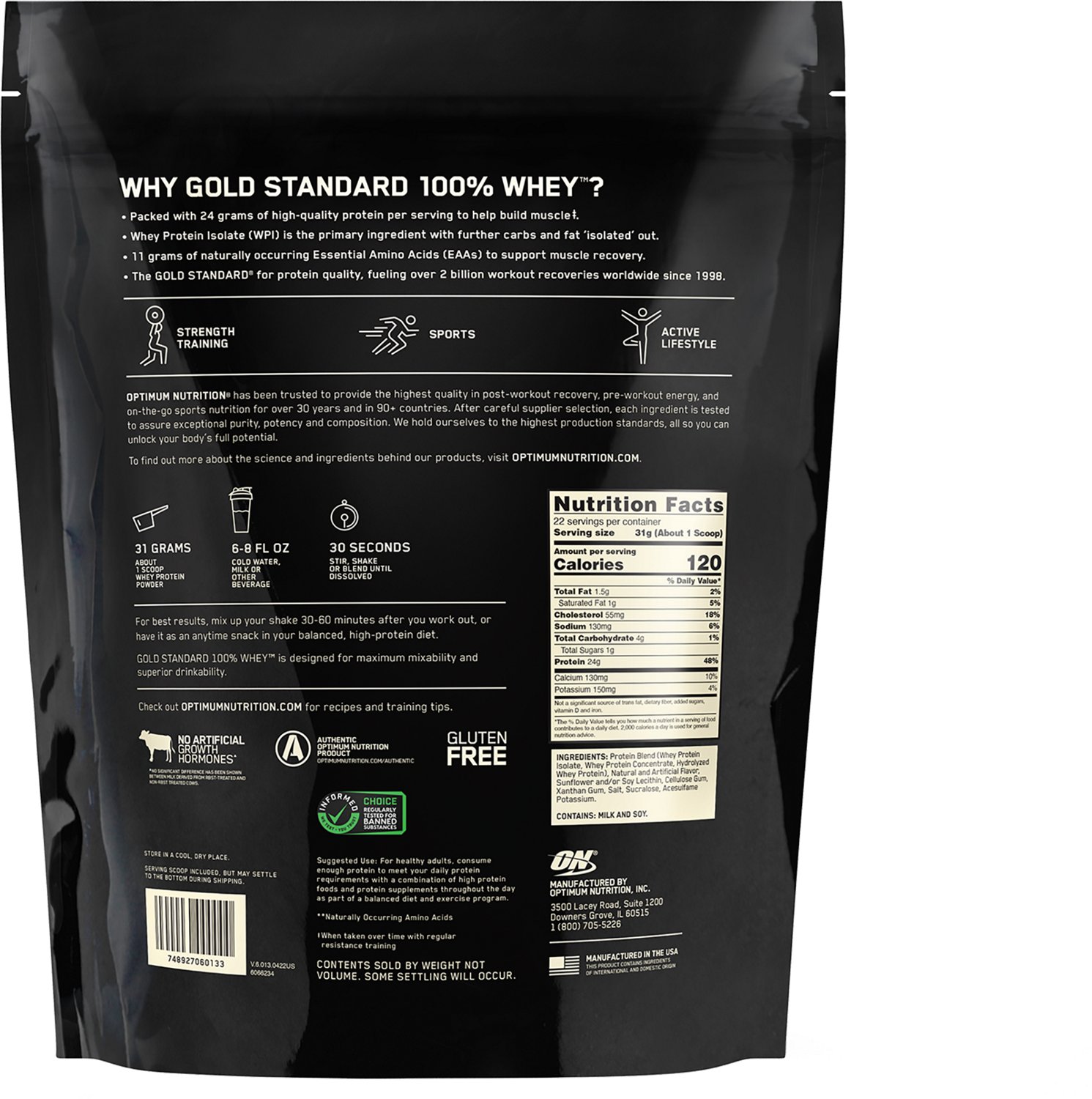 Optimum Nutrition Gold Standard Vanilla Ice Cream 100% Whey Protein Powder                                                       - view number 2