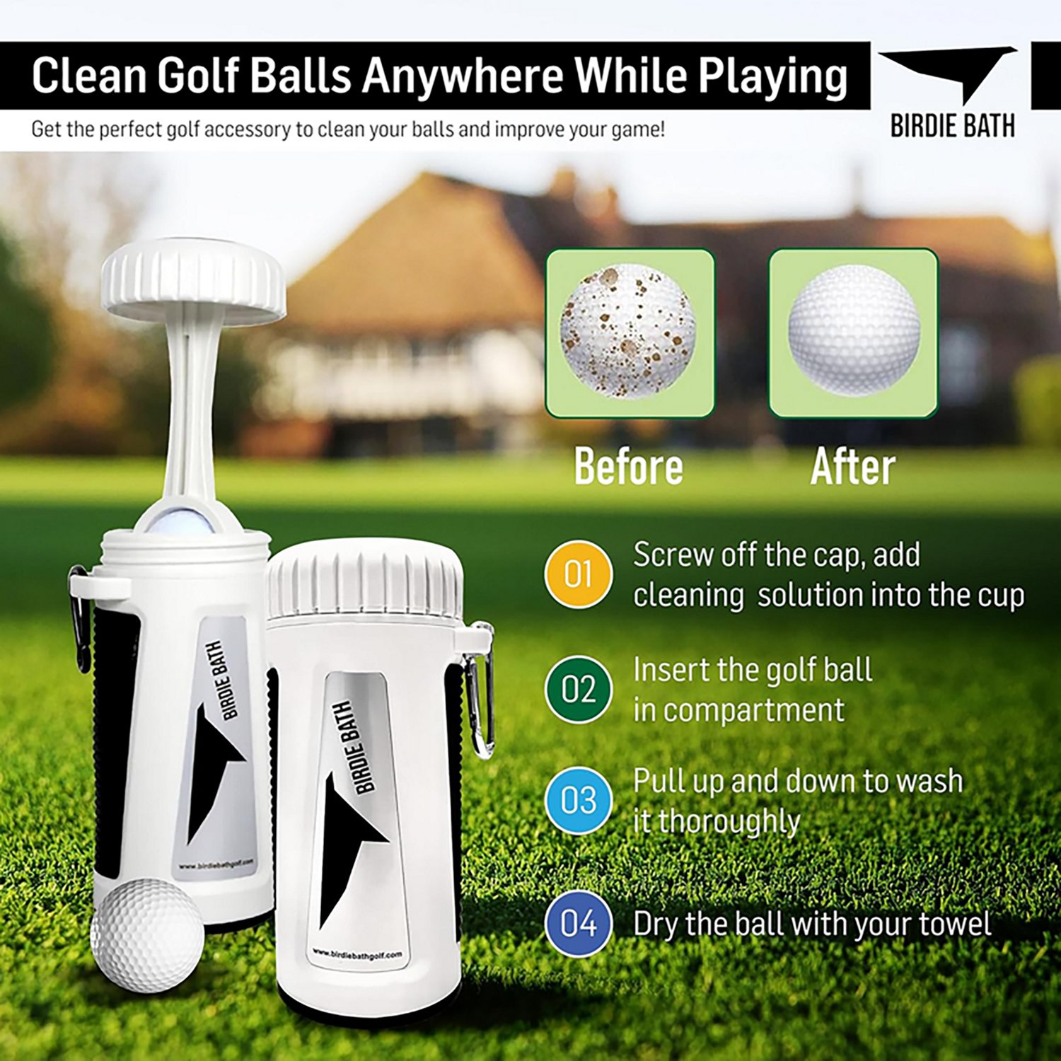 Birdie Golf Birdie Bath Portable Golf Ball Cleaner - view number 2