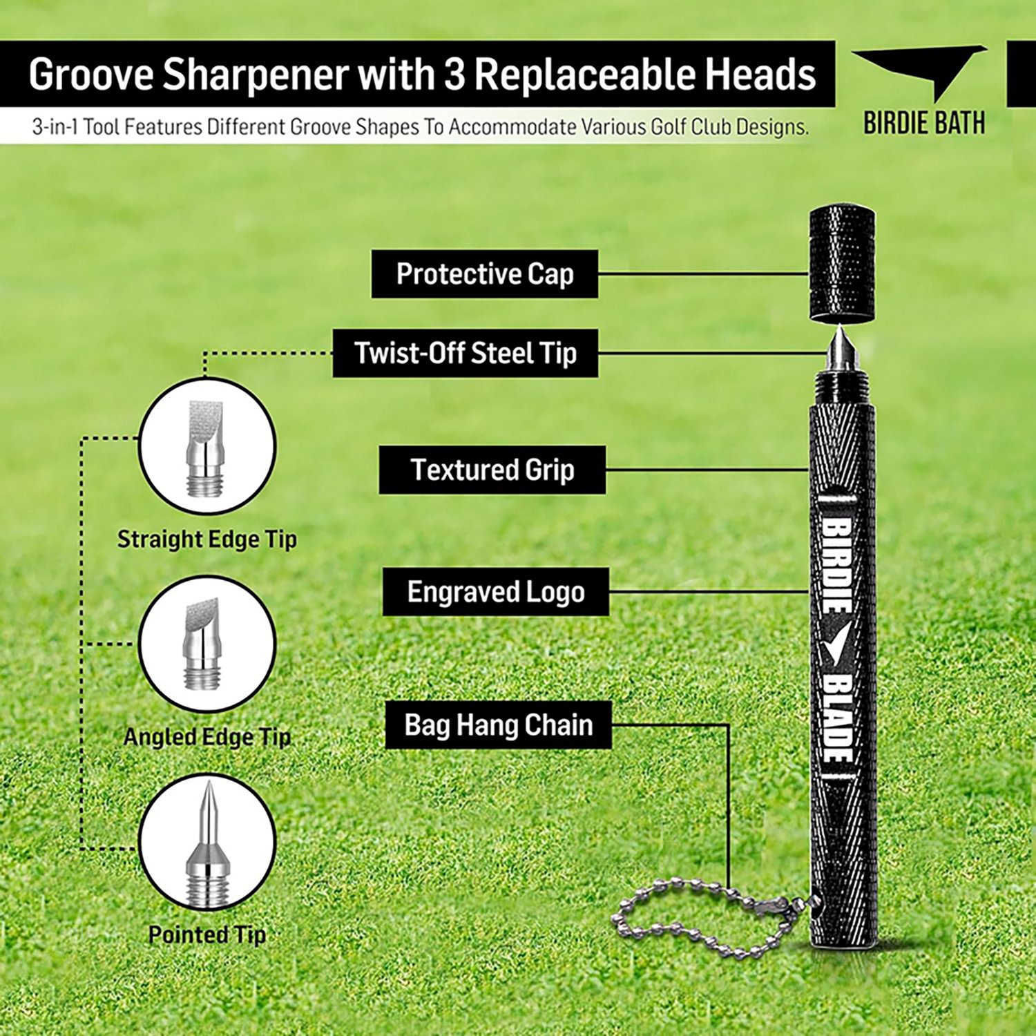 Birdie Golf Birdie Blade Golf Club Sharpener Tool                                                                                - view number 2
