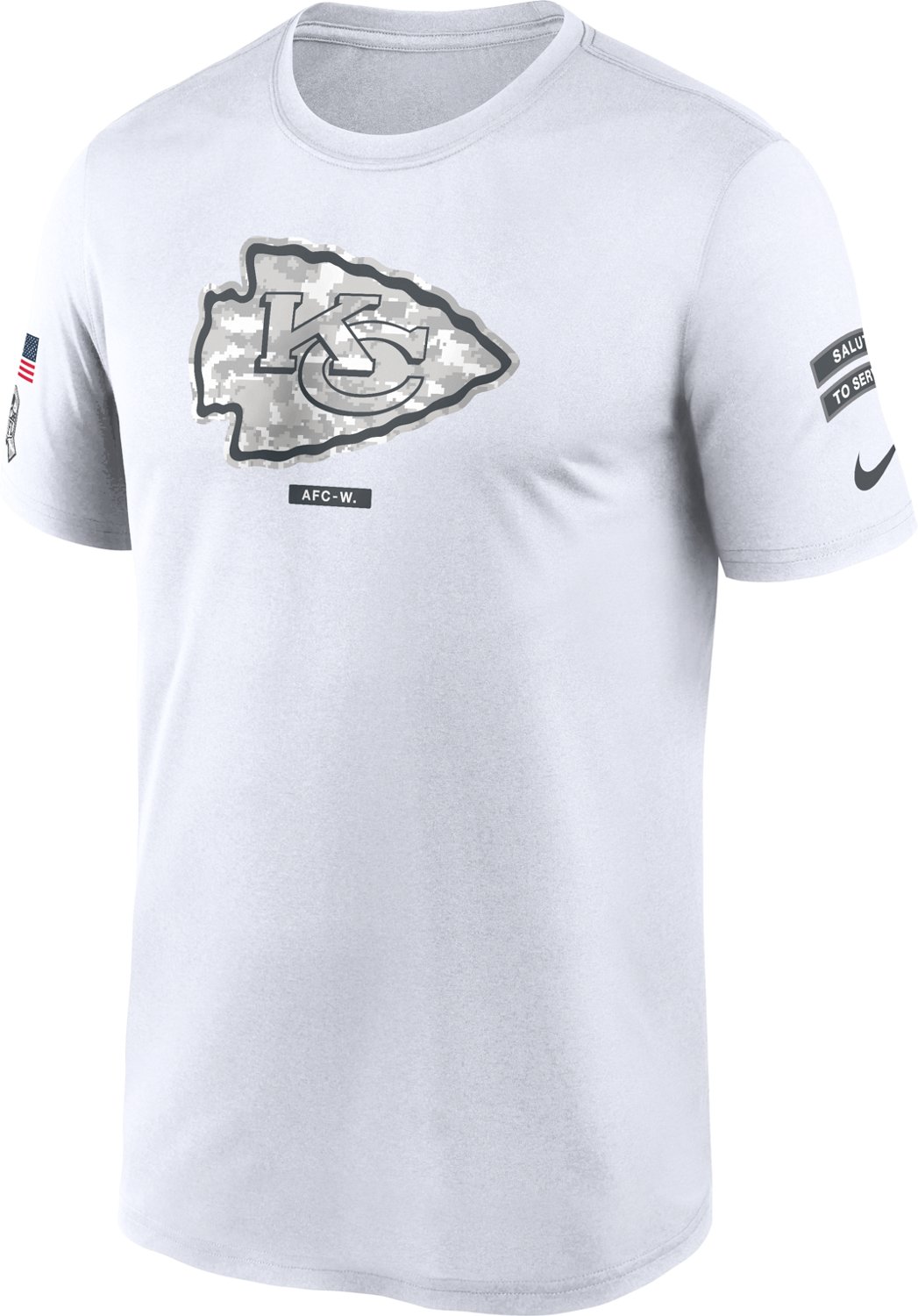 Nike Men's Kansas City Chiefs Salute To Service Primary Edge Short Sleeve T-shirt - view number 2