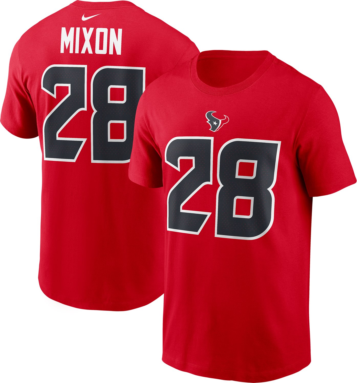 Nike Men's Texans Mixon 28 Wordmark Name & Number T-shirt - view number 3