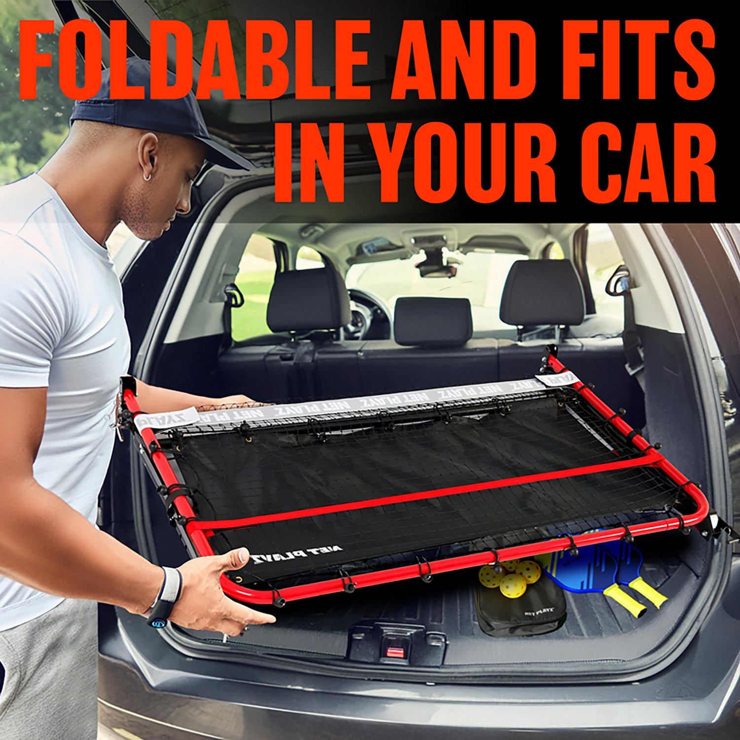 NetPlayz 4 ft Portable Pickleball Rebounder