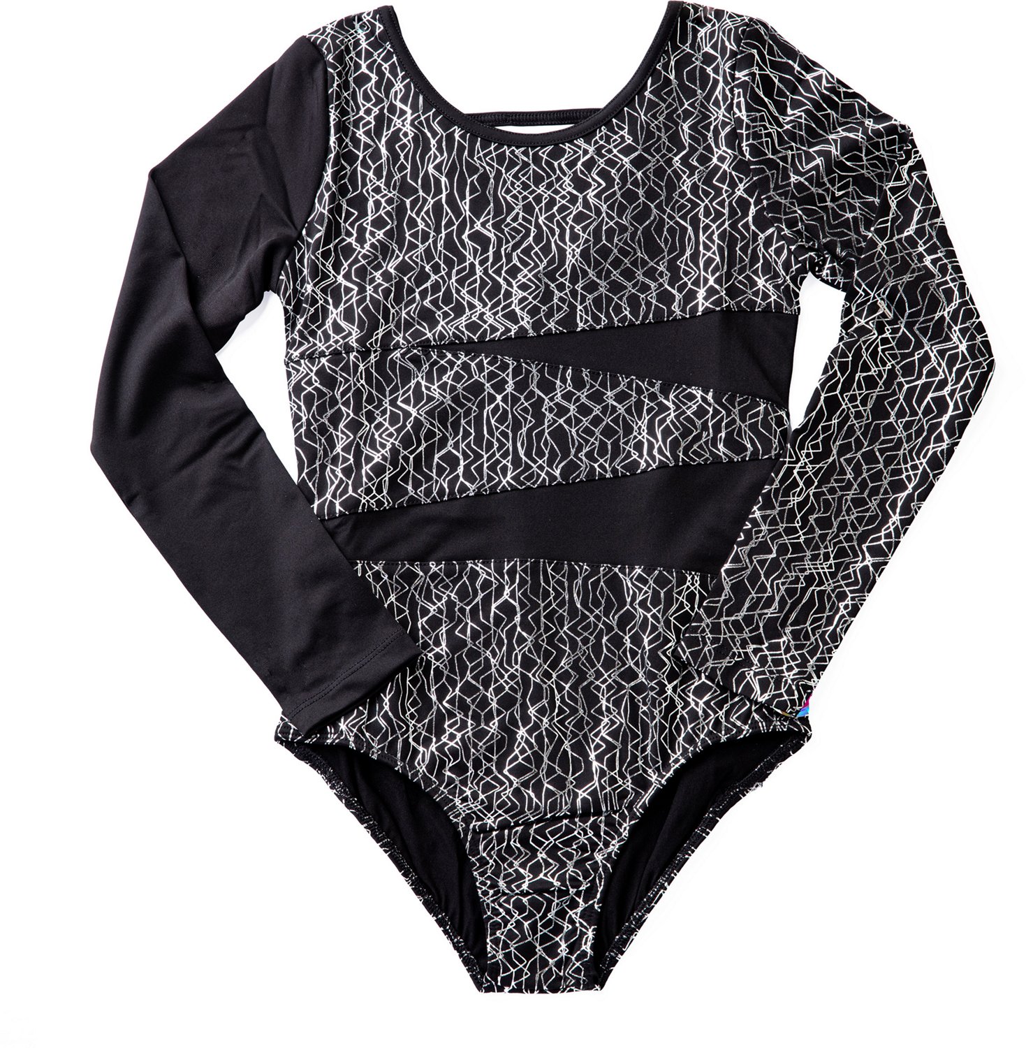 Rainbeau Moves Girl's Foil Long Sleeve Leotard - view number 2