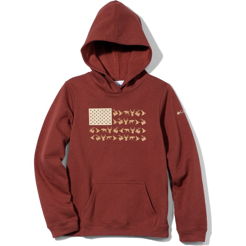 Columbia Sportswear Boys' PHG Hunt Flag Hoodie Red Rocks, Large - Boy's Graphic Tees at Academy Sports