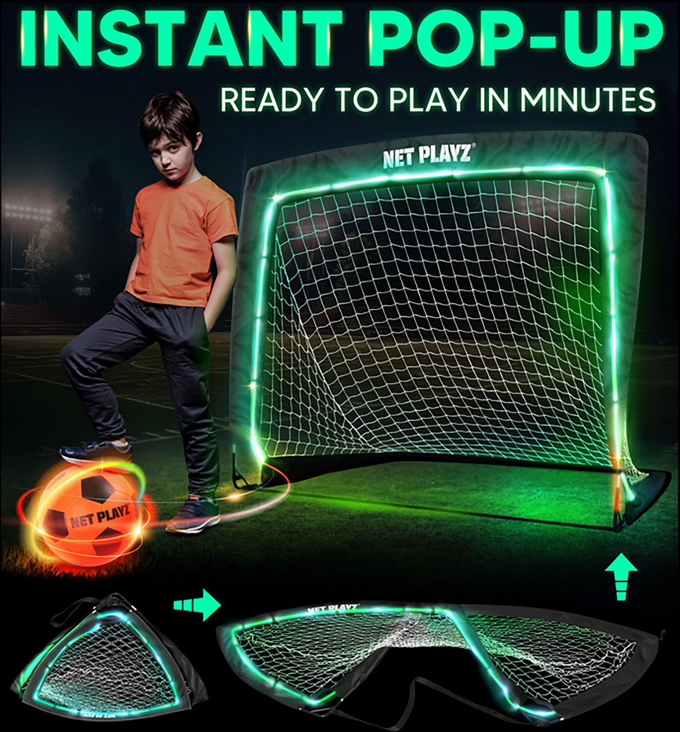 Net Playz LED Soccer Goal & Ball Set