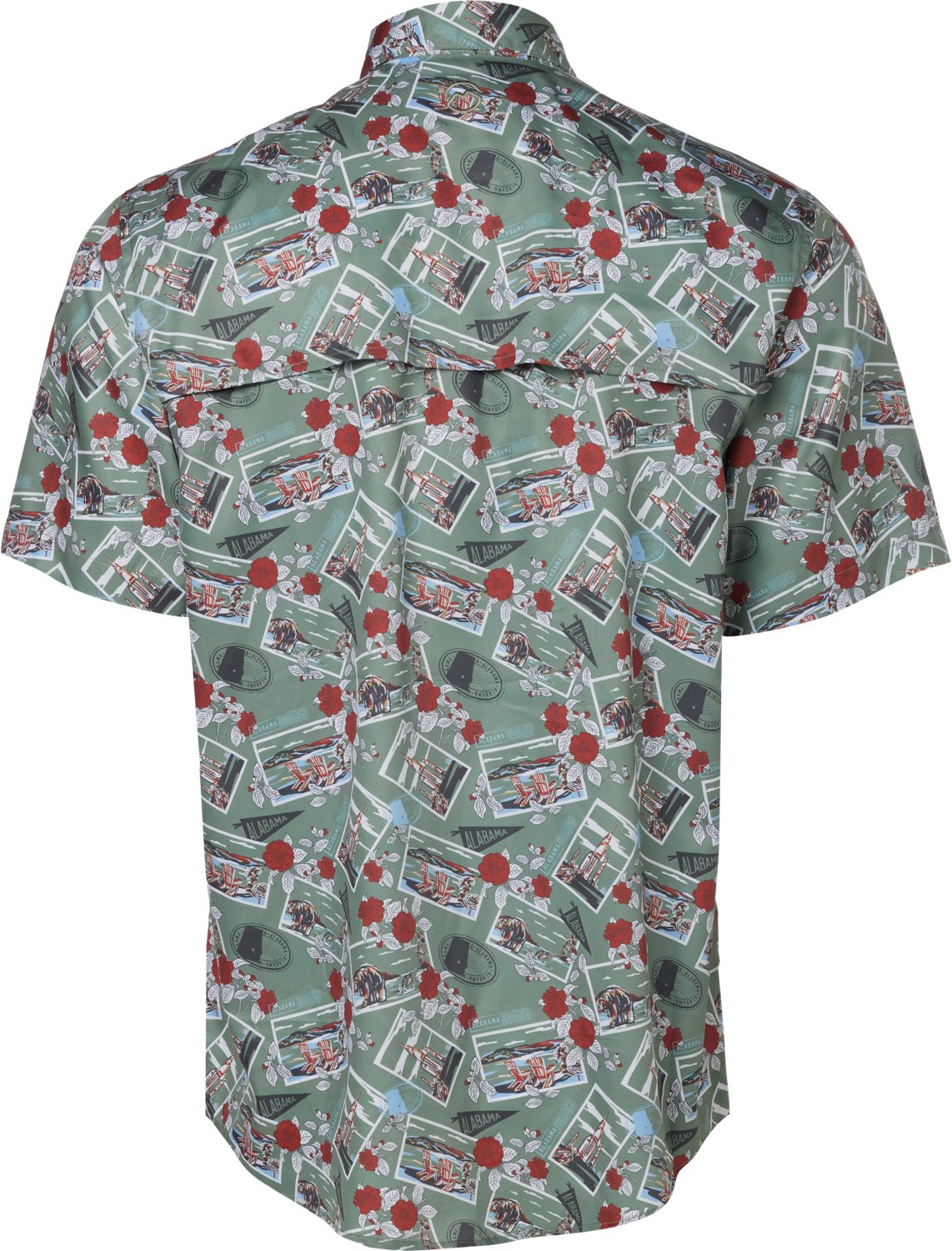 Magellan Outdoors Men's Alabama Local State Print Button-Down Shirt - view number 2
