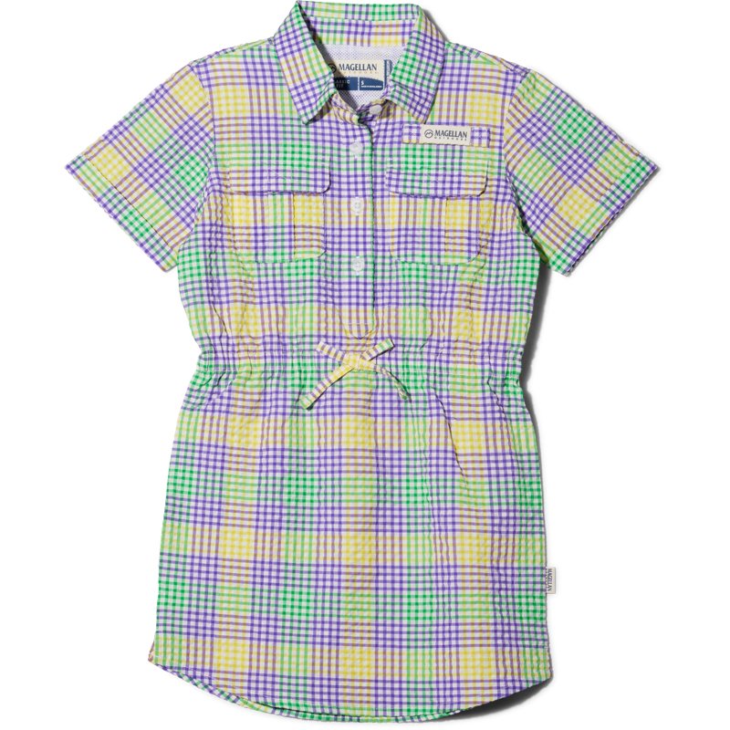 Magellan Outdoors Girls' (4-6X) Mardi Gras Dress Mardi Gras Plaid, 4 Youth - Apparel , Girl's Apparel at Academy Sports