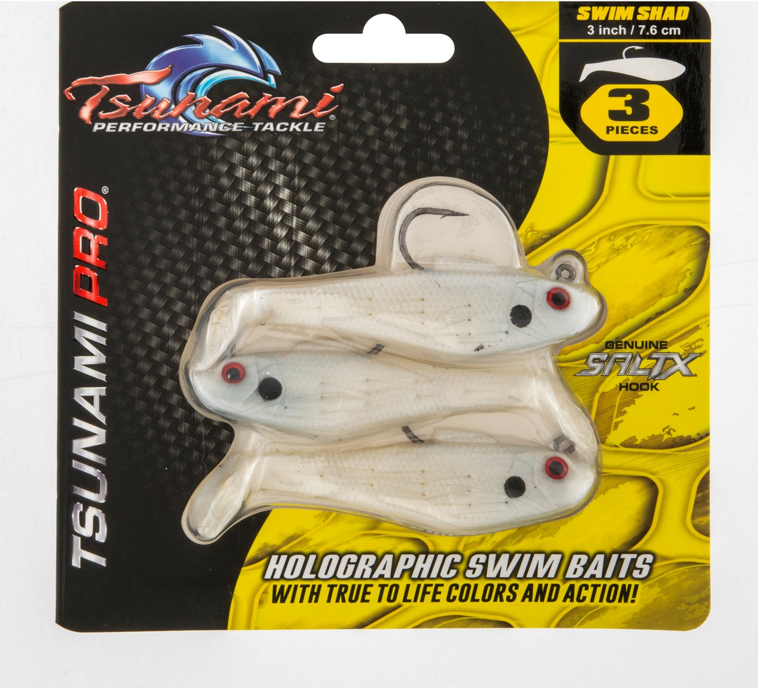 Tsunami Holographic Swim Shad Baits 3-Pack - view number 2