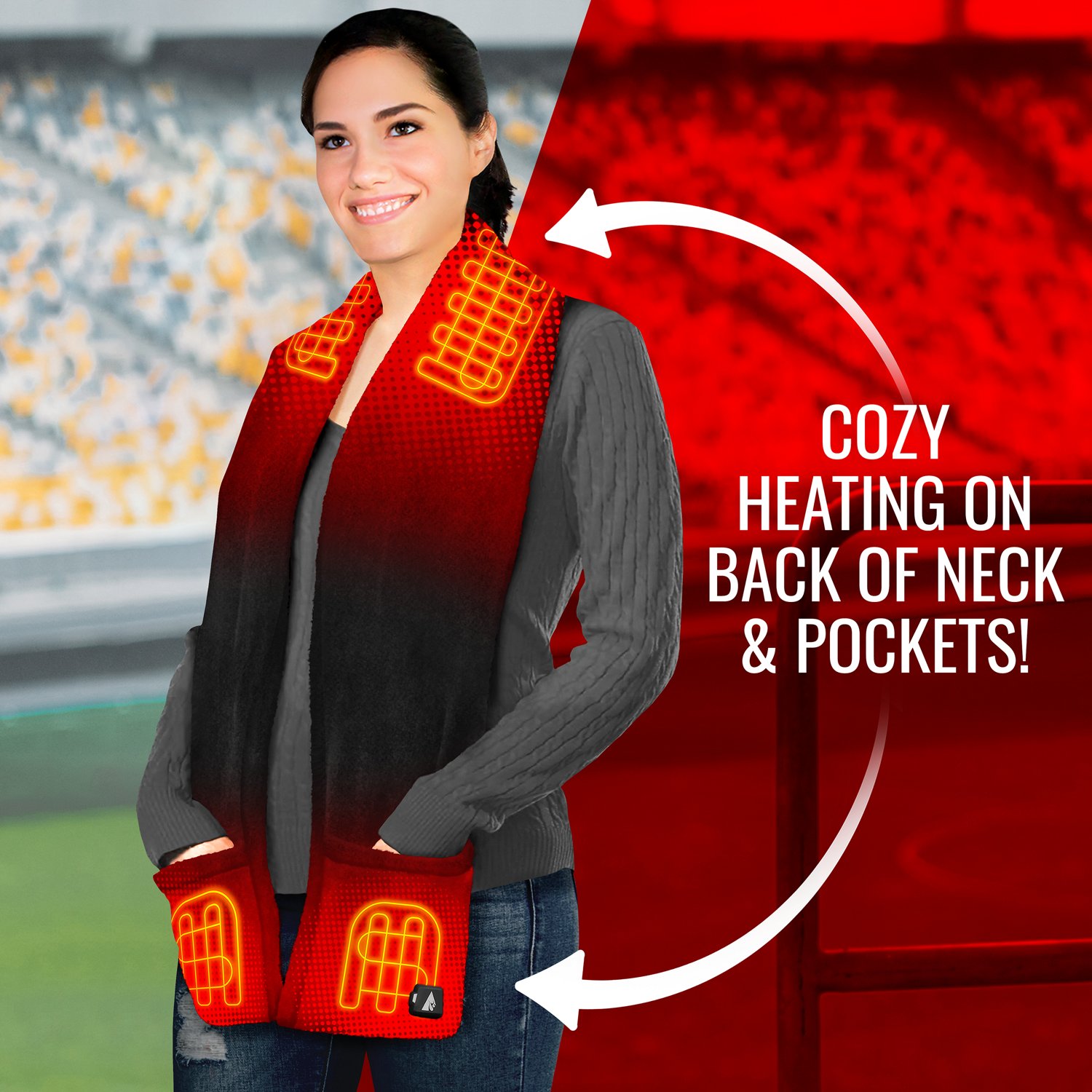 ActionHeat Bengals 5V Battery Heated Scarf                                                                                       - view number 5