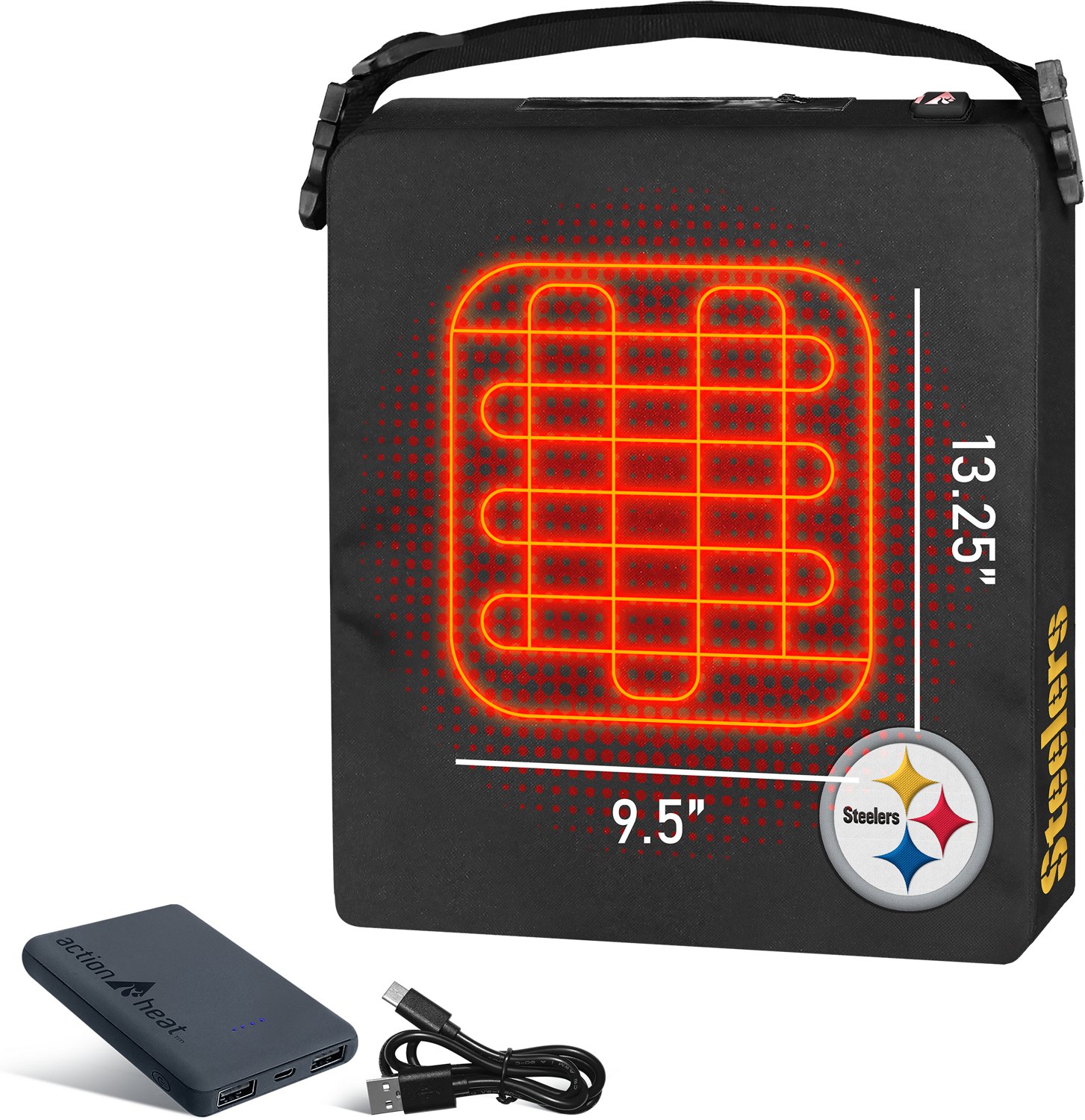 ActionHeat Steelers 5V Battery Heated Seat Cushion - view number 3