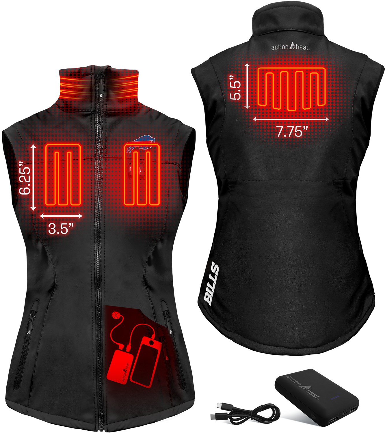 ActionHeat Women's Bills 5V Softshell Battery Heated Vest - view number 3