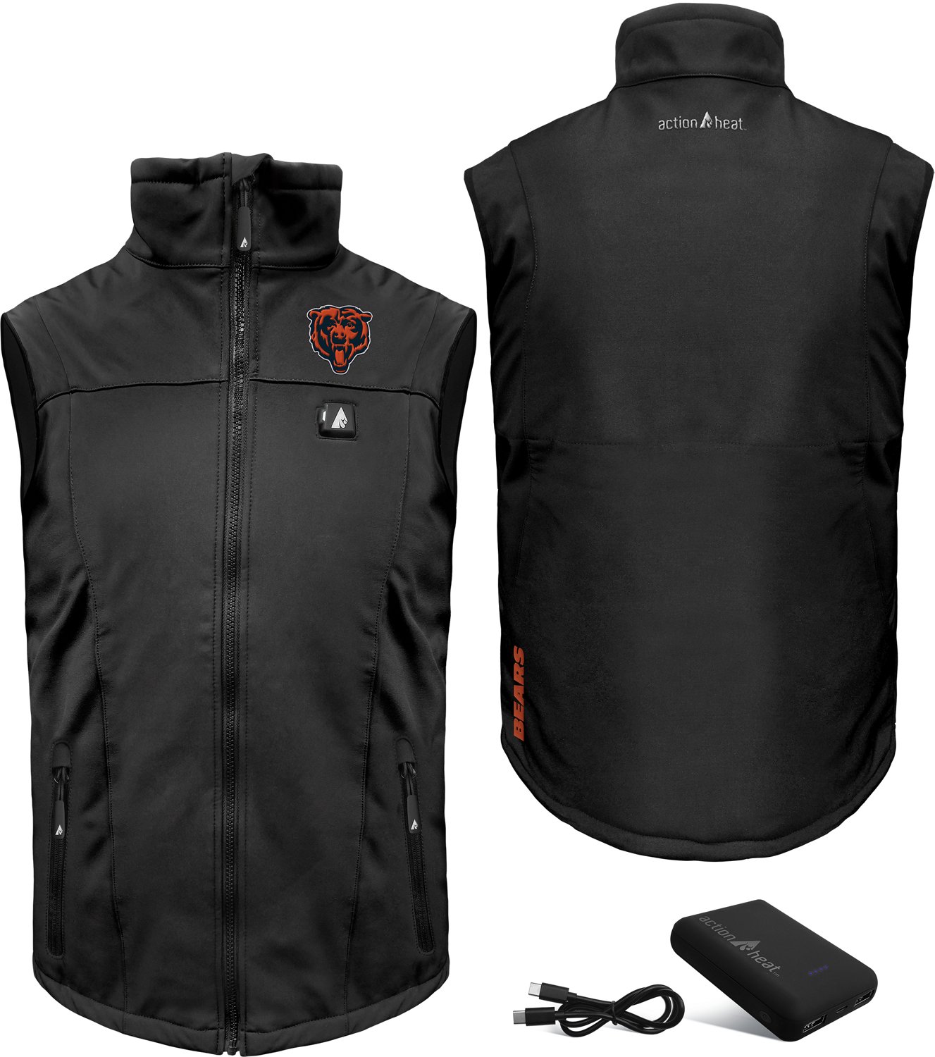 ActionHeat Men's Chicago Bears 5V Softshell Battery Heated Vest  - view number 6