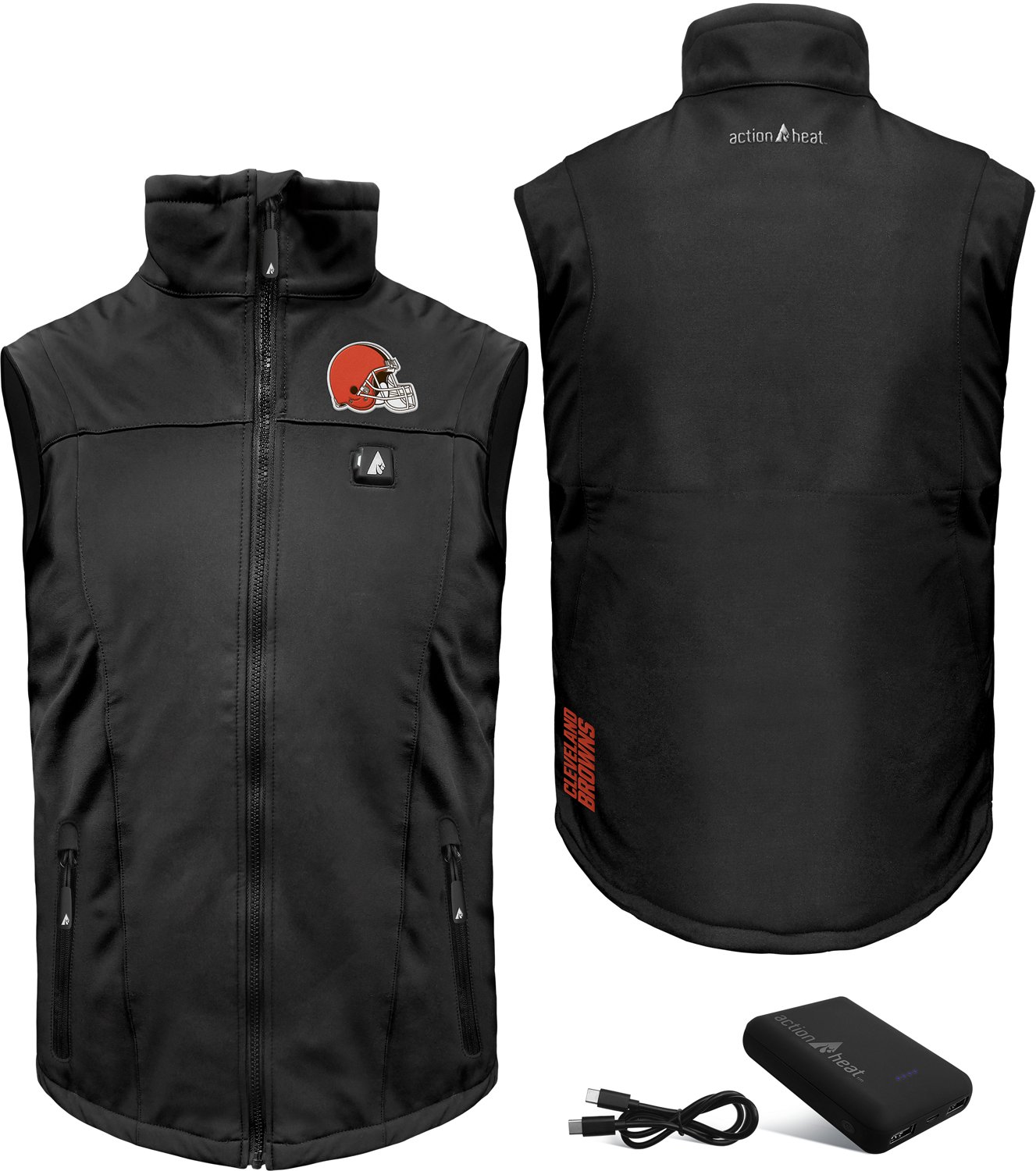 ActionHeat Men’s Cincinnati Bengals 5V Softshell Battery Heated Jacket                                                         - view number 6
