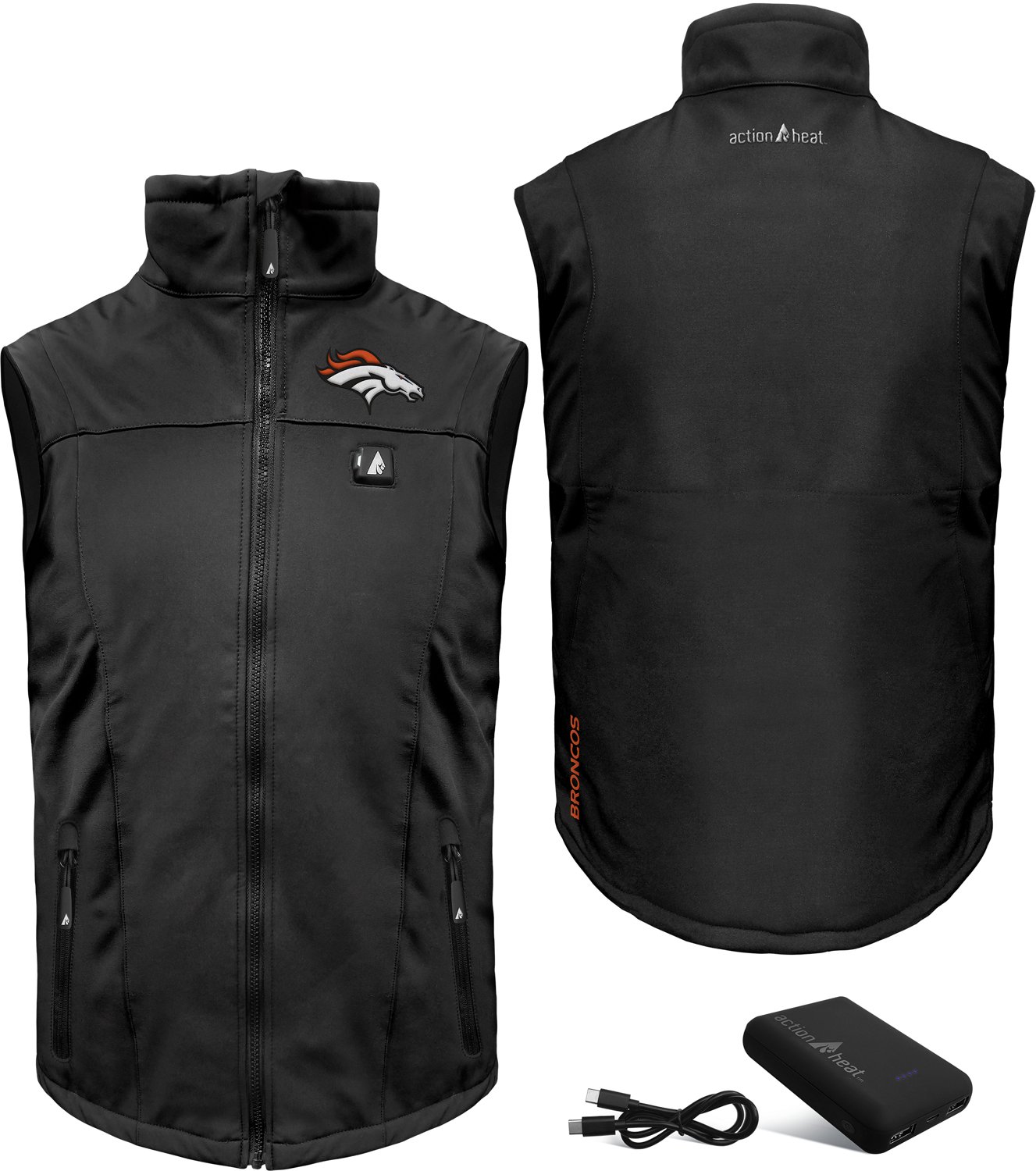 ActionHeat Men's Denver Broncos 5V Puffer Battery Heated Jacket - view number 6