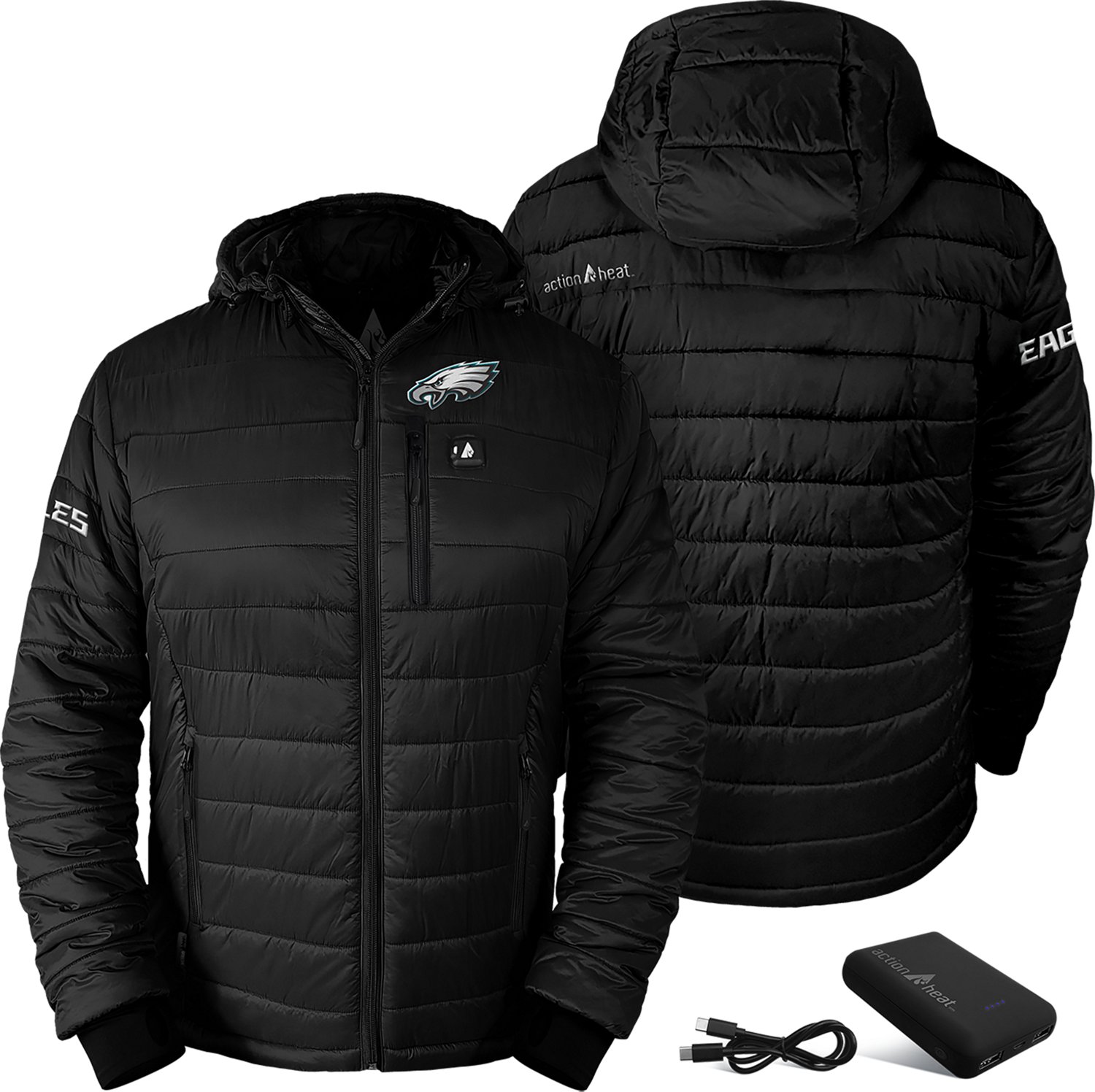 ActionHeat Men's Philadelphia Eagles 5V Puffer Battery Heated Jacket - view number 6