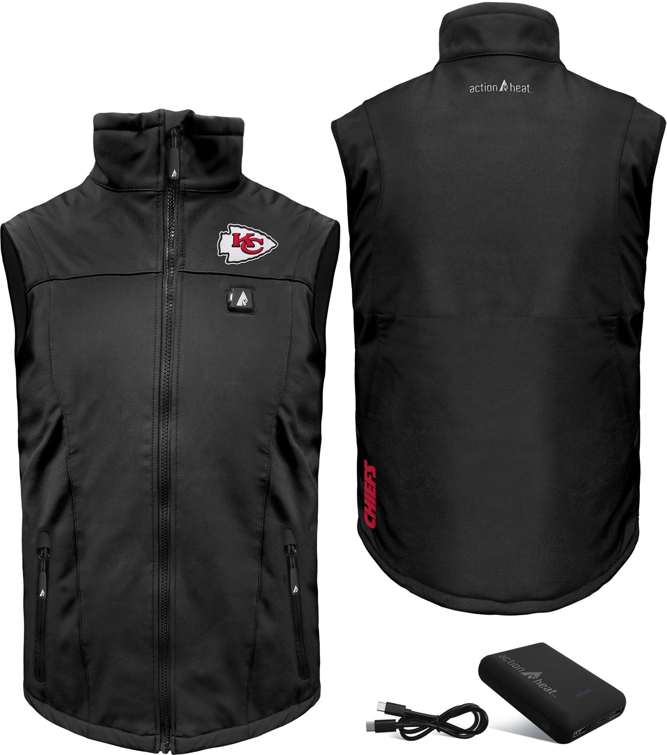 ActionHeat Men's Chiefs 5V Softshell Battery Heated Vest - view number 6