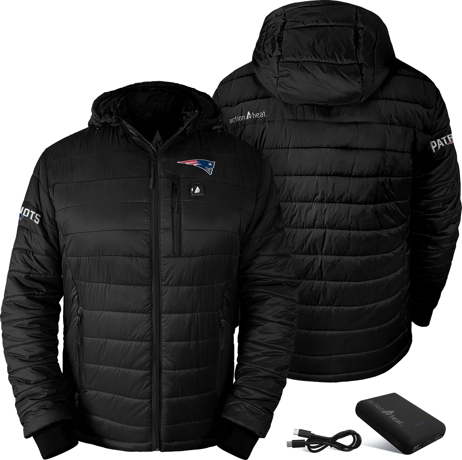 ActionHeat Men's New England Patriots 5V Puffer Battery Heated Jacket - view number 6