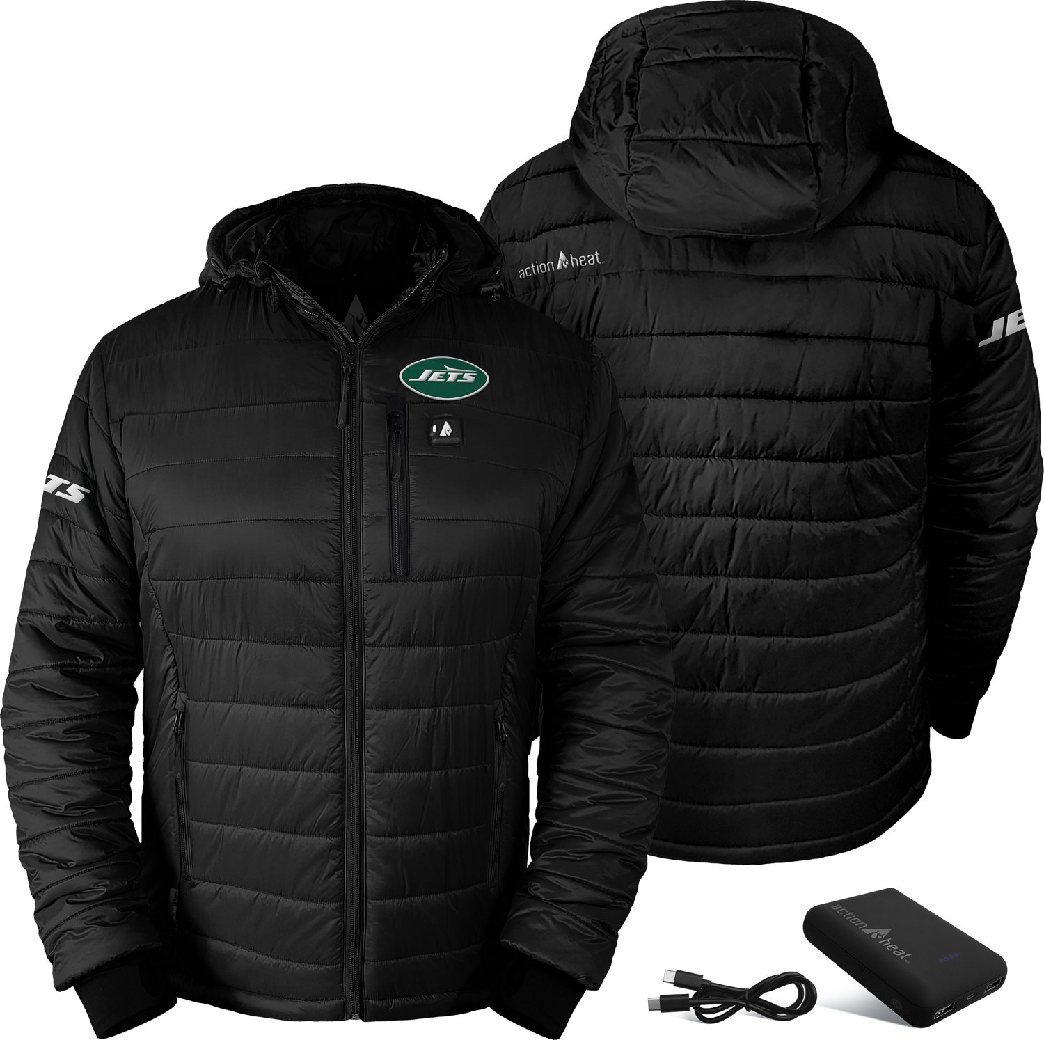 ActionHeat Men's New York Jets 5V Puffer Battery Heated Jacket - view number 6