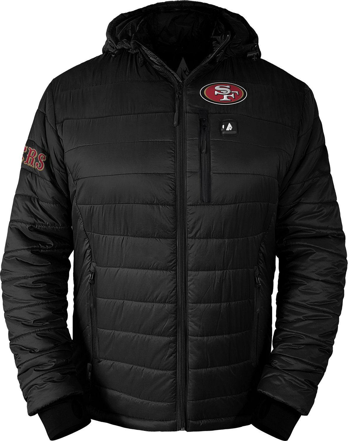 ActionHeat Men's San Francisco 49ers 5V Puffer Battery Heated Jacket - view number 2