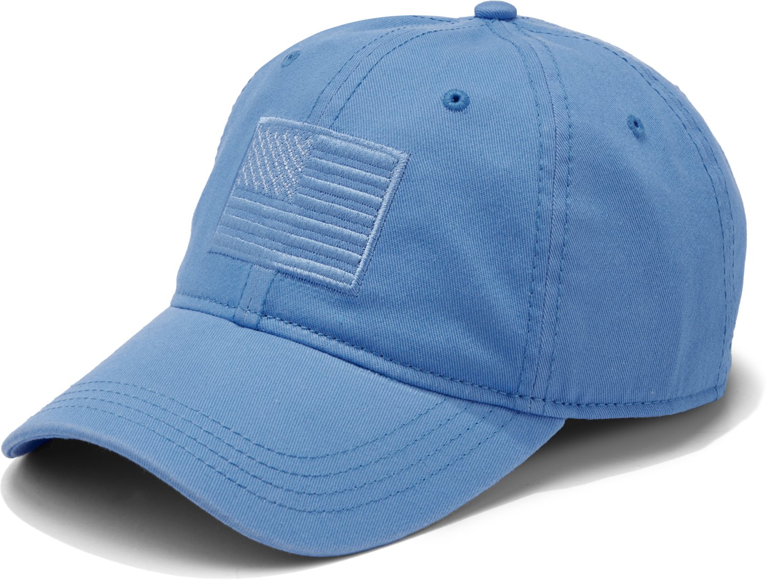 Academy Sports + Outdoors Men's Tonal American Flag Solid Twill Hat - view number 2