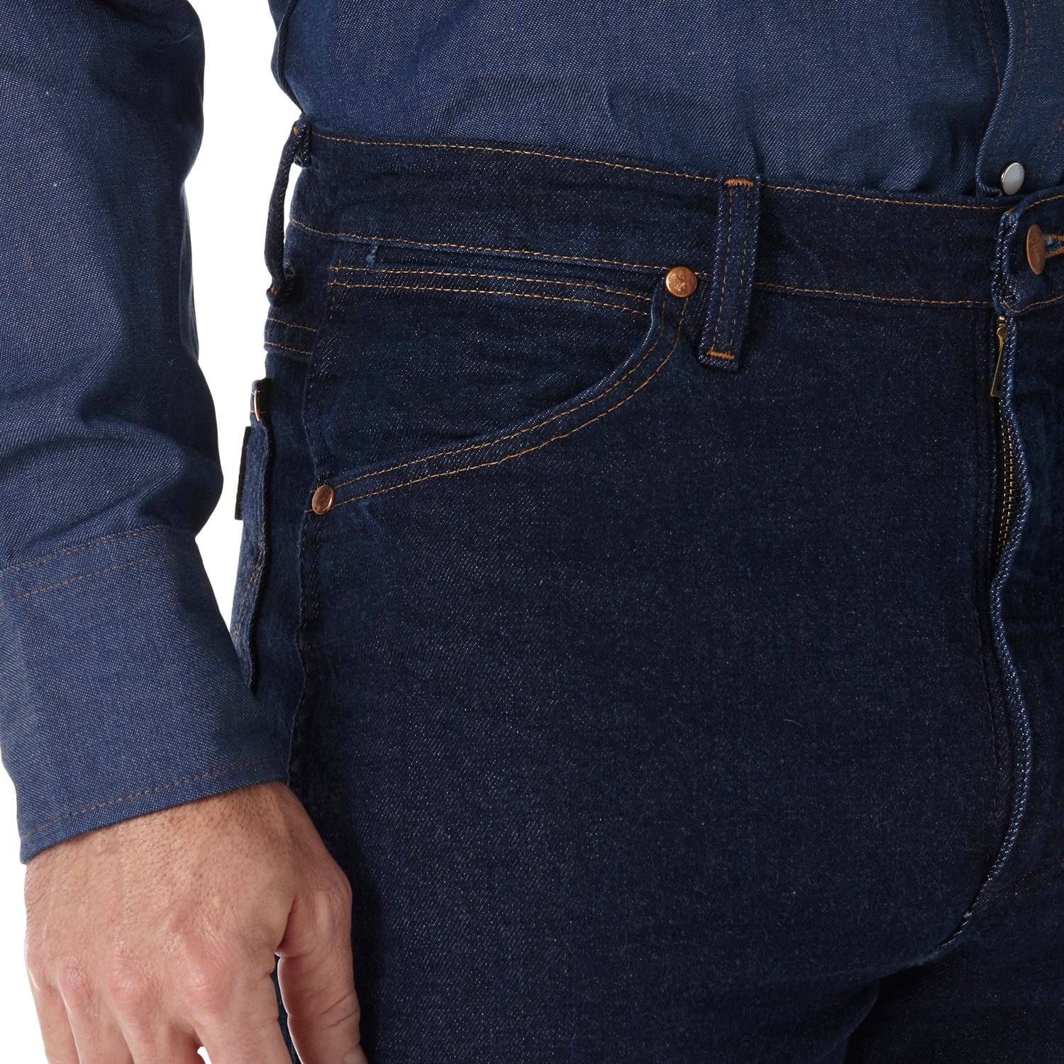 Wrangler Men's Cowboy Cut Navy Stretch Slim Fit Jeans - view number 4