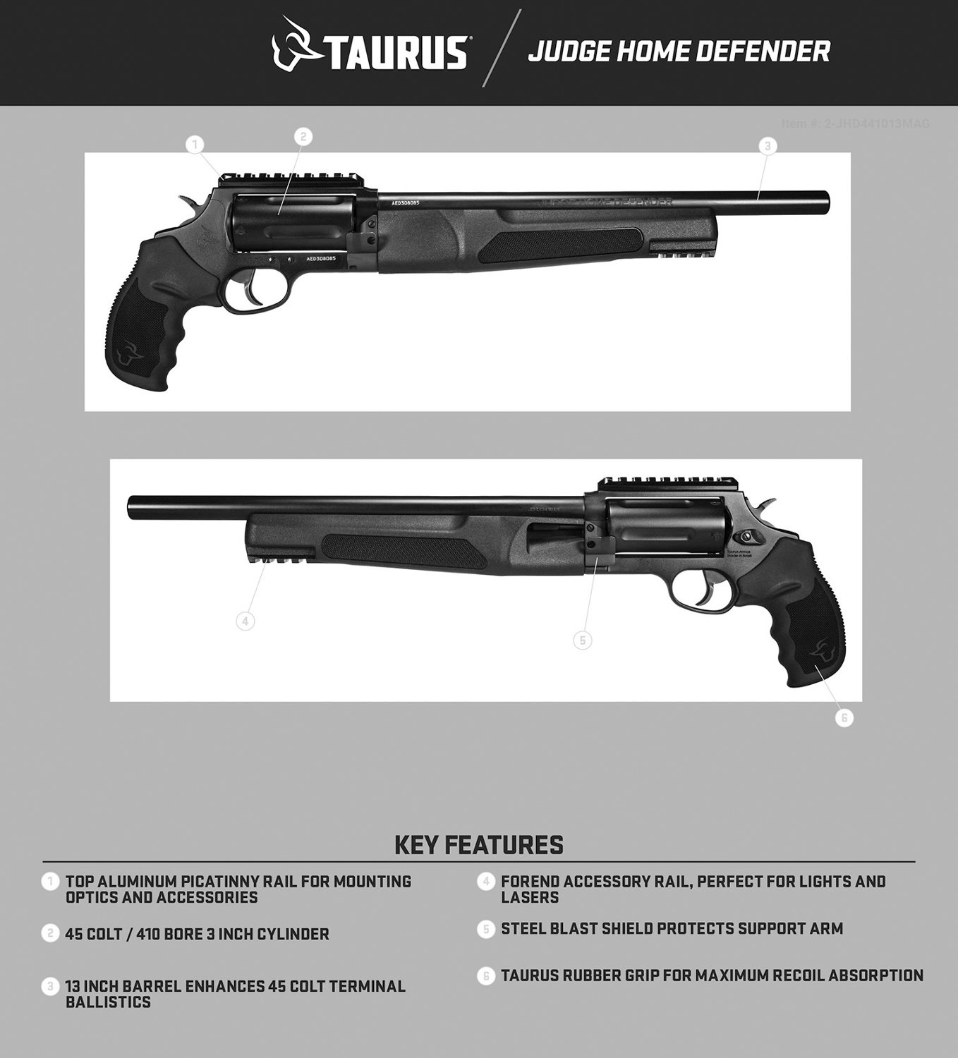 Taurus Judge Home Defender .45 Colt/.410 Gauge Revolver - view number 2