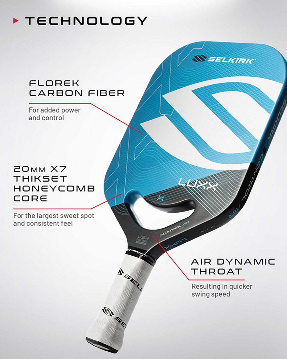 Selkirk Sport LUXX Control Air Epic Pickleball Paddle | Academy