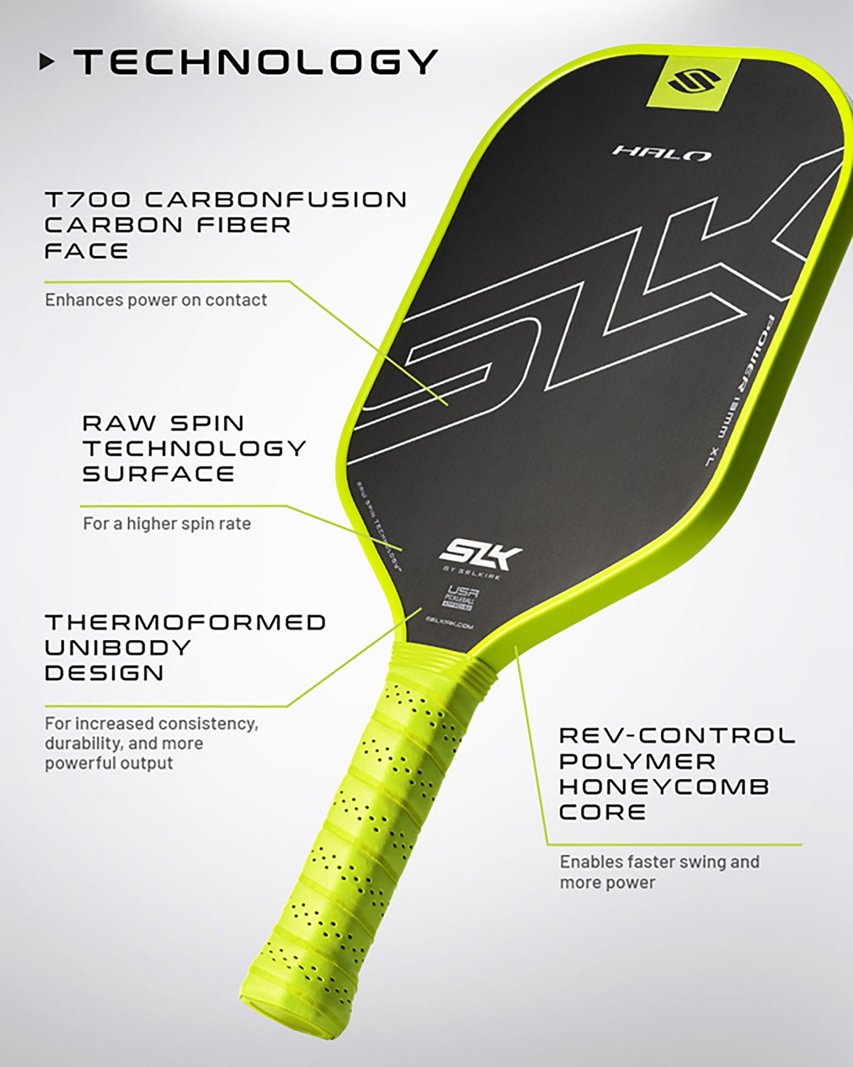 Selkirk Sport SLK HALO Power XL Pickleball Paddle                                                                                - view number 7