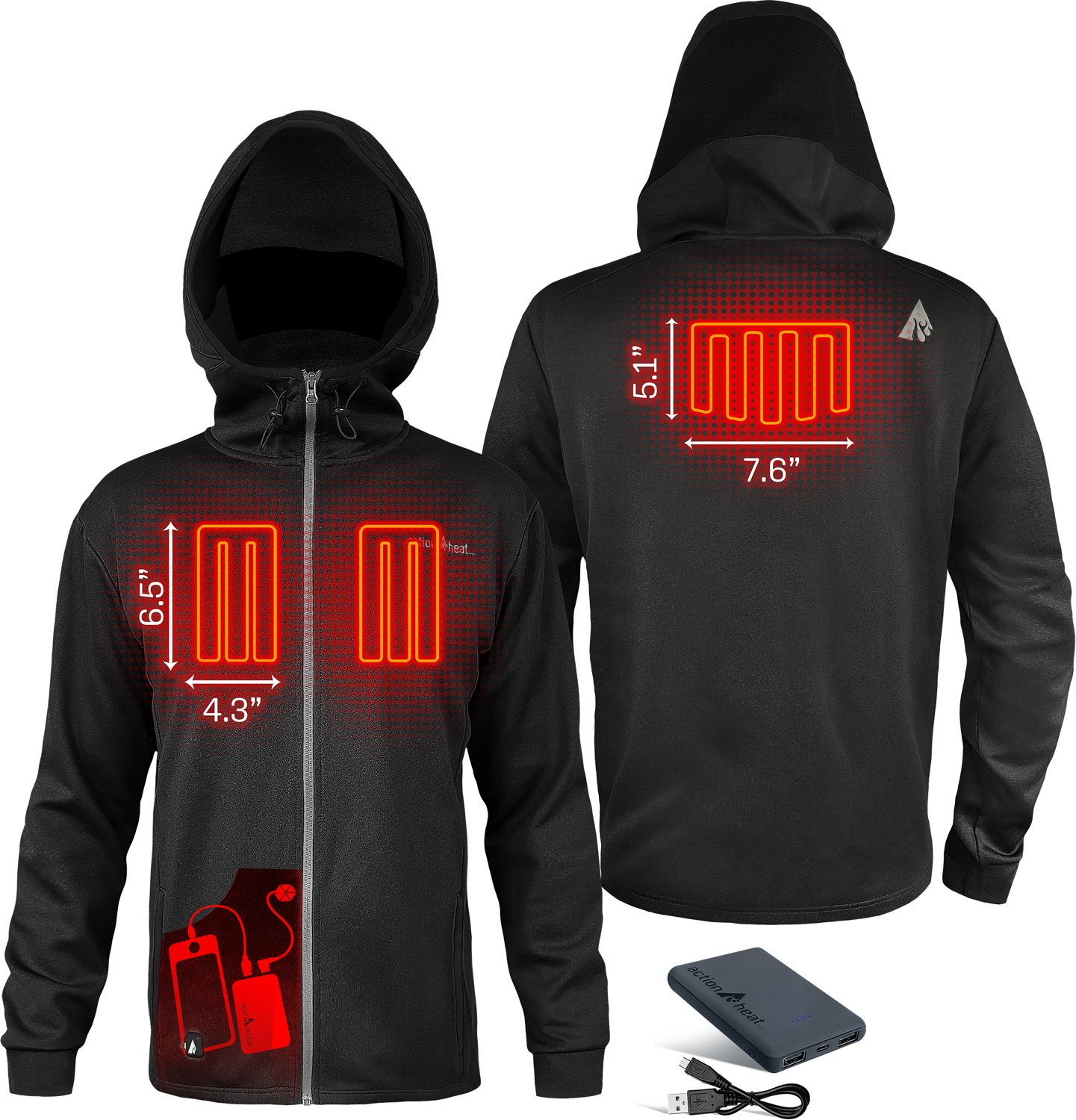 ActionHeat Men's Slim Fit 5V Hoodie - view number 3