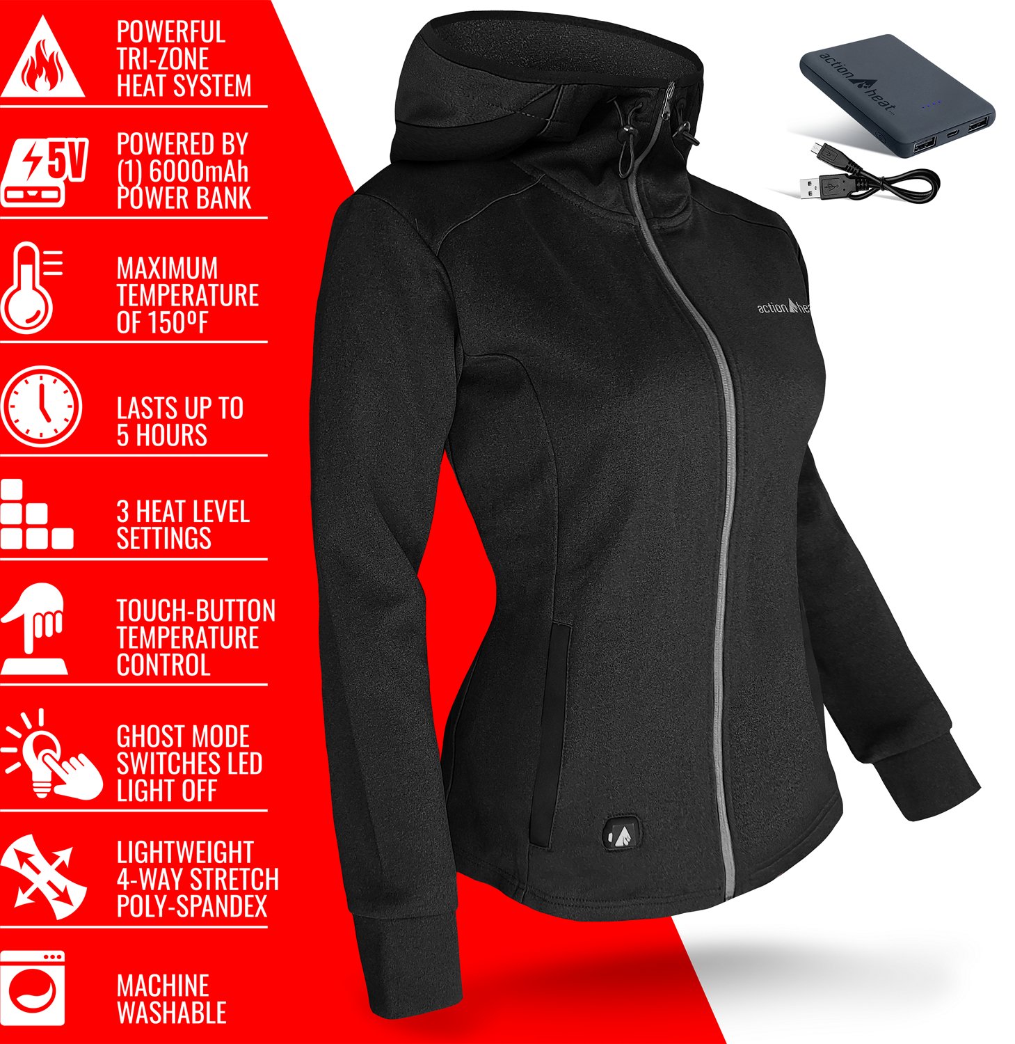 ActionHeat Women's Slim Fit 5V Hoodie - view number 4