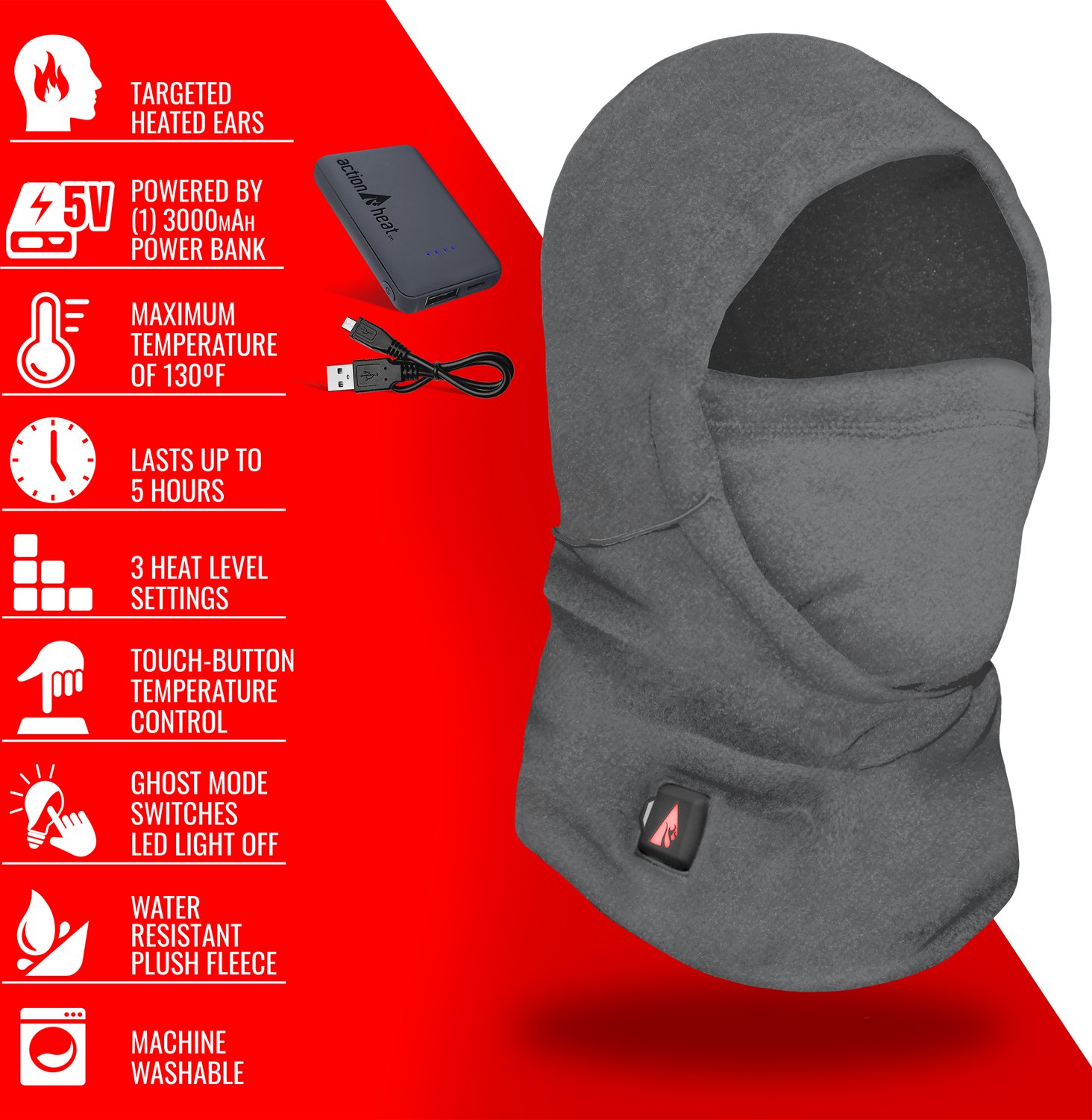 ActionHeat 5 V Battery Heated Balaclava - view number 4