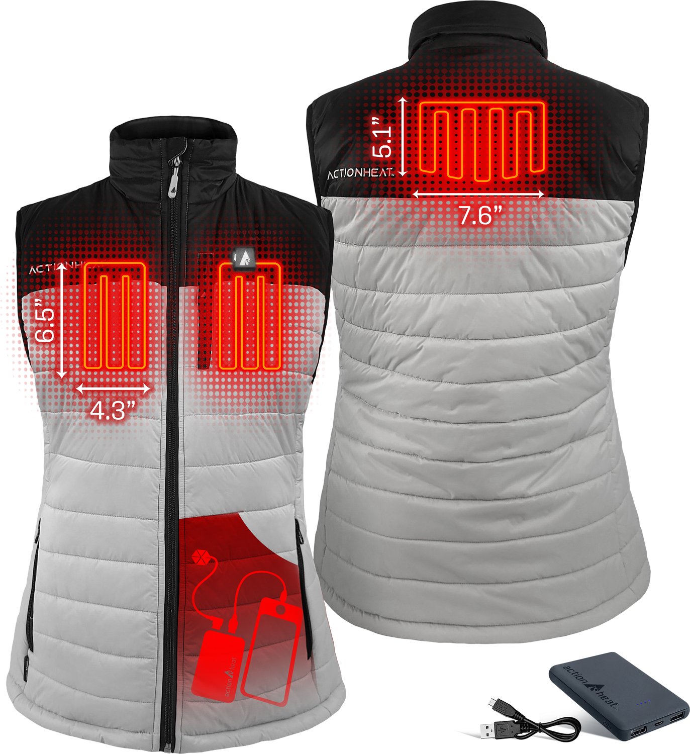 ActionHeat Women's 5V Pocono Battery Heated Puffer Vest - view number 3